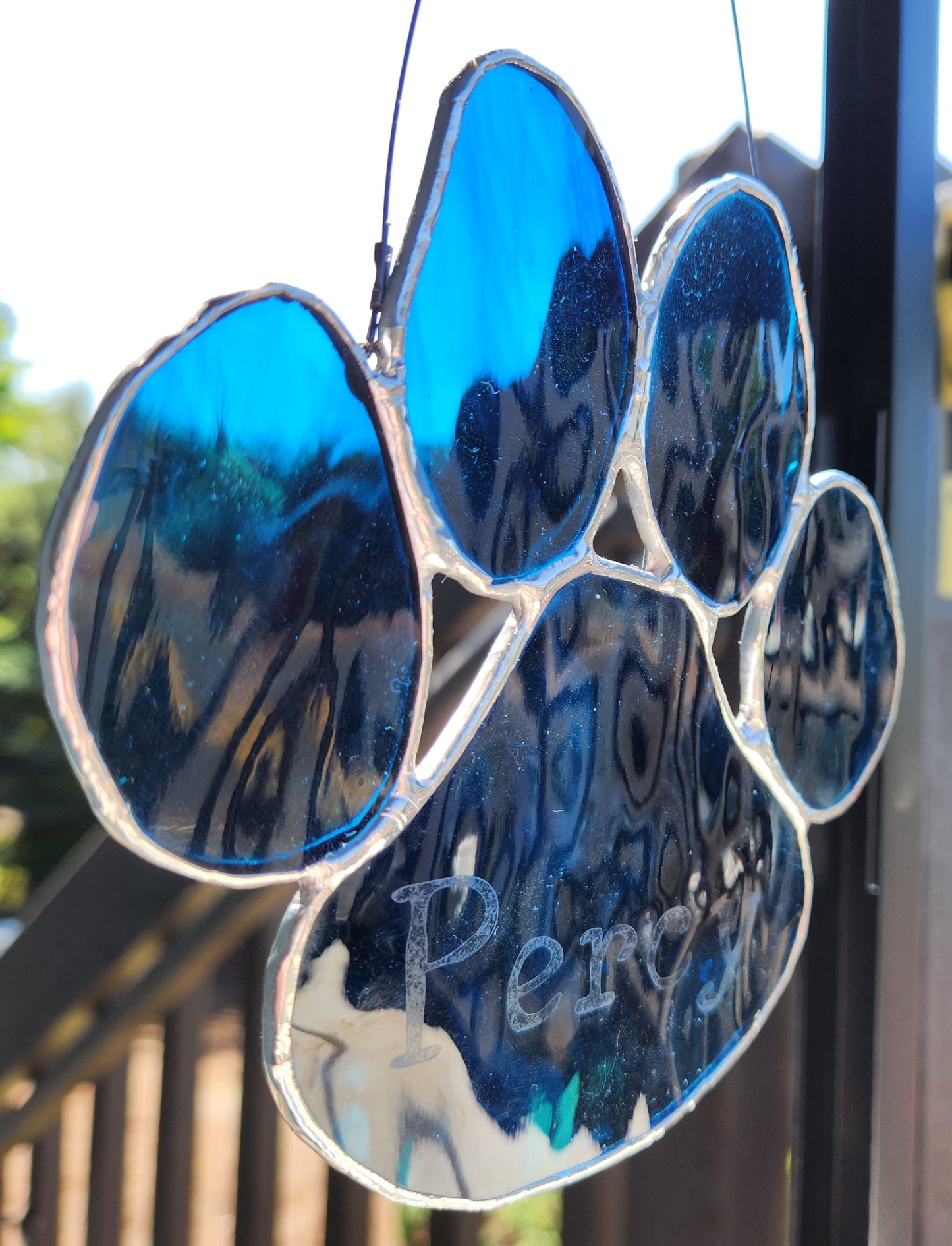 Customization for Stained Glass Paw Print