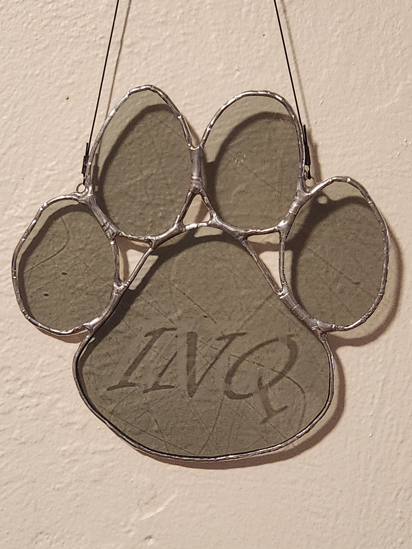 Customization for Stained Glass Paw Print