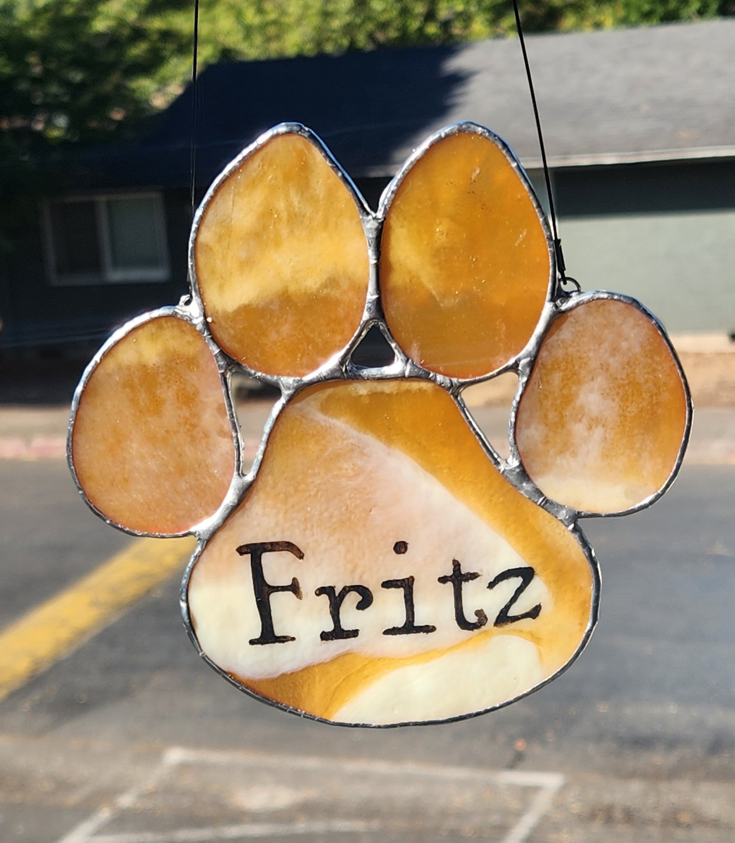 Customization for Stained Glass Paw Print
