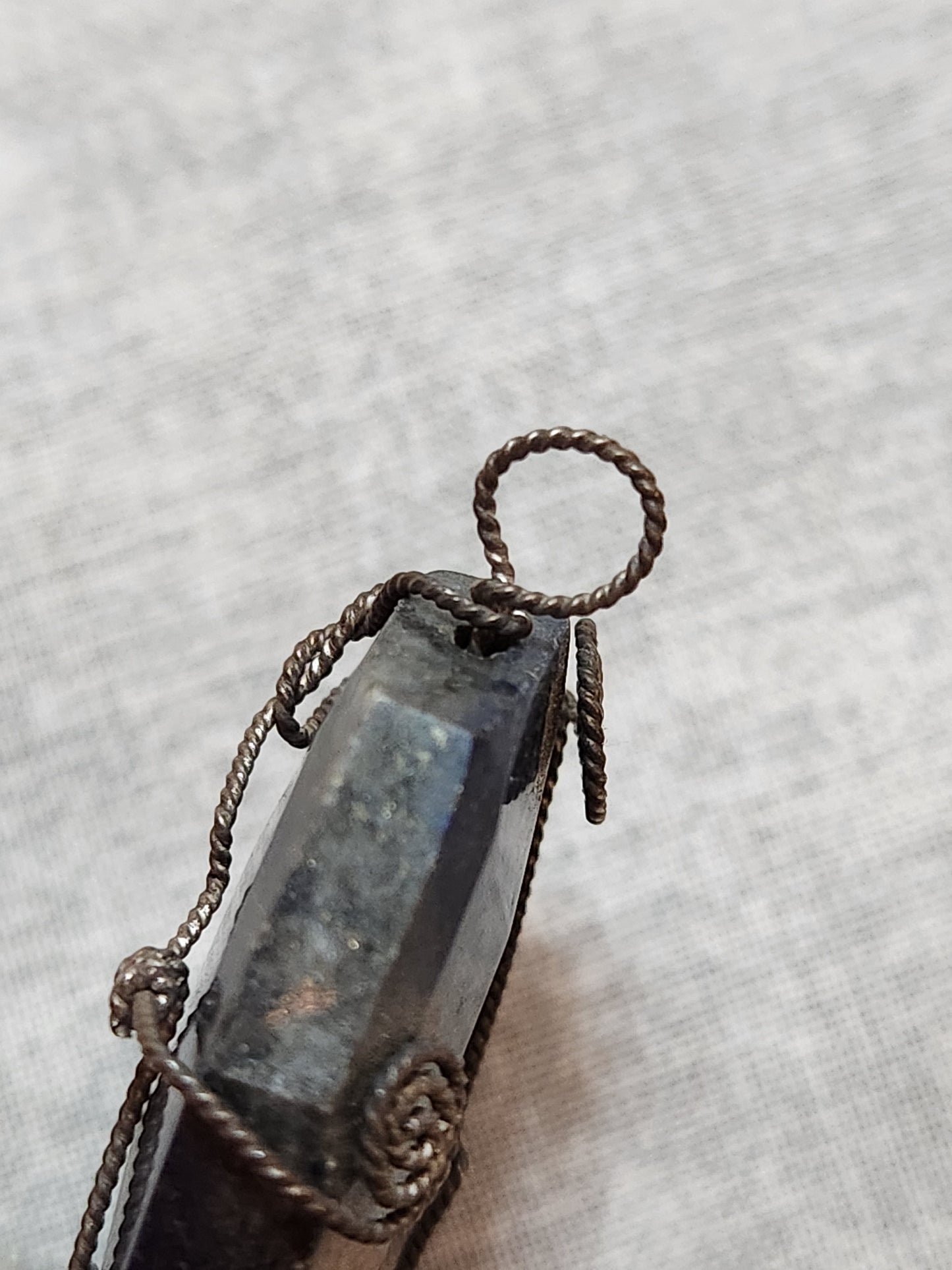 Lapis with a Twisted Pendant