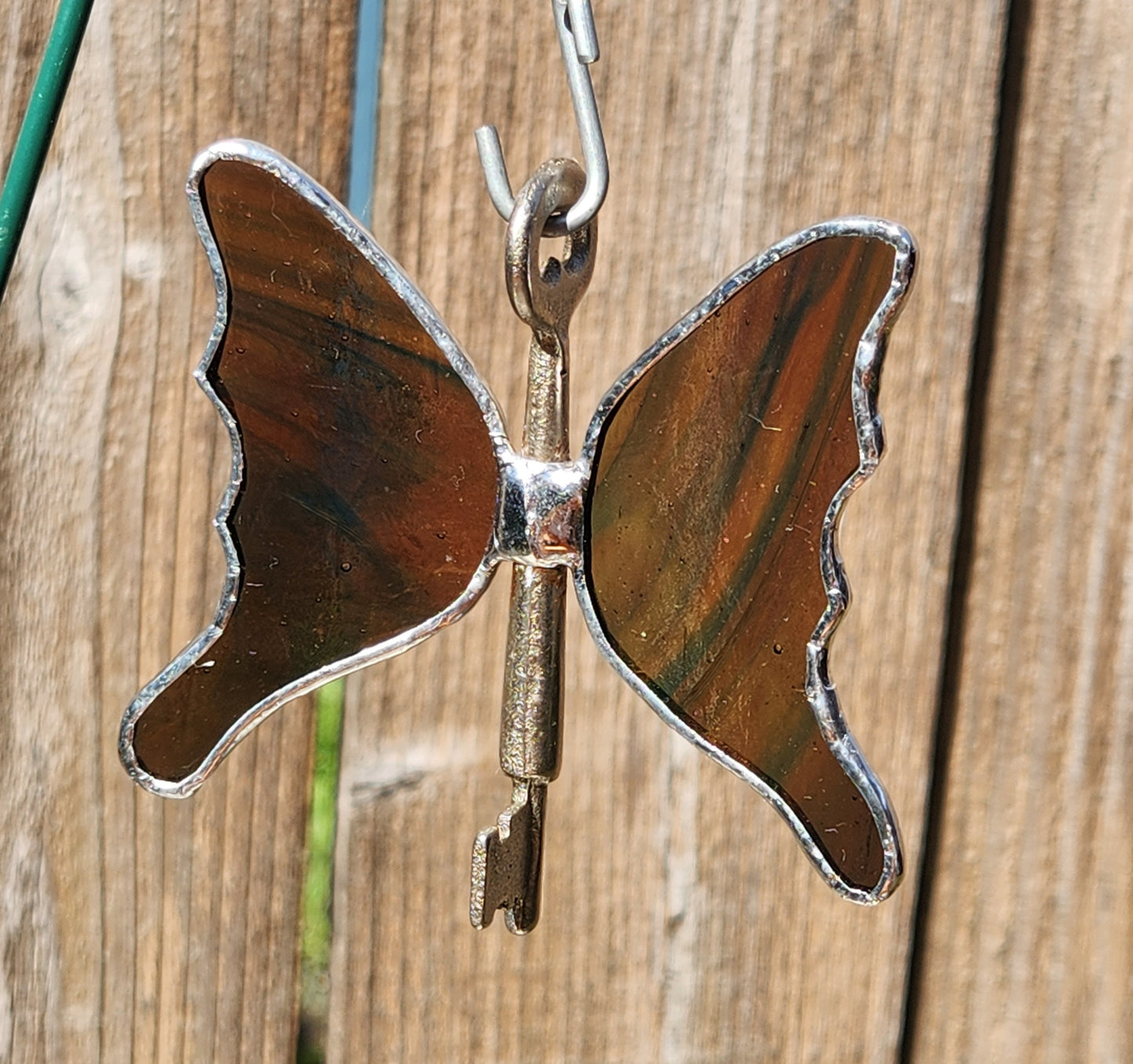 Cotton Candy Stained Glass Flying Key