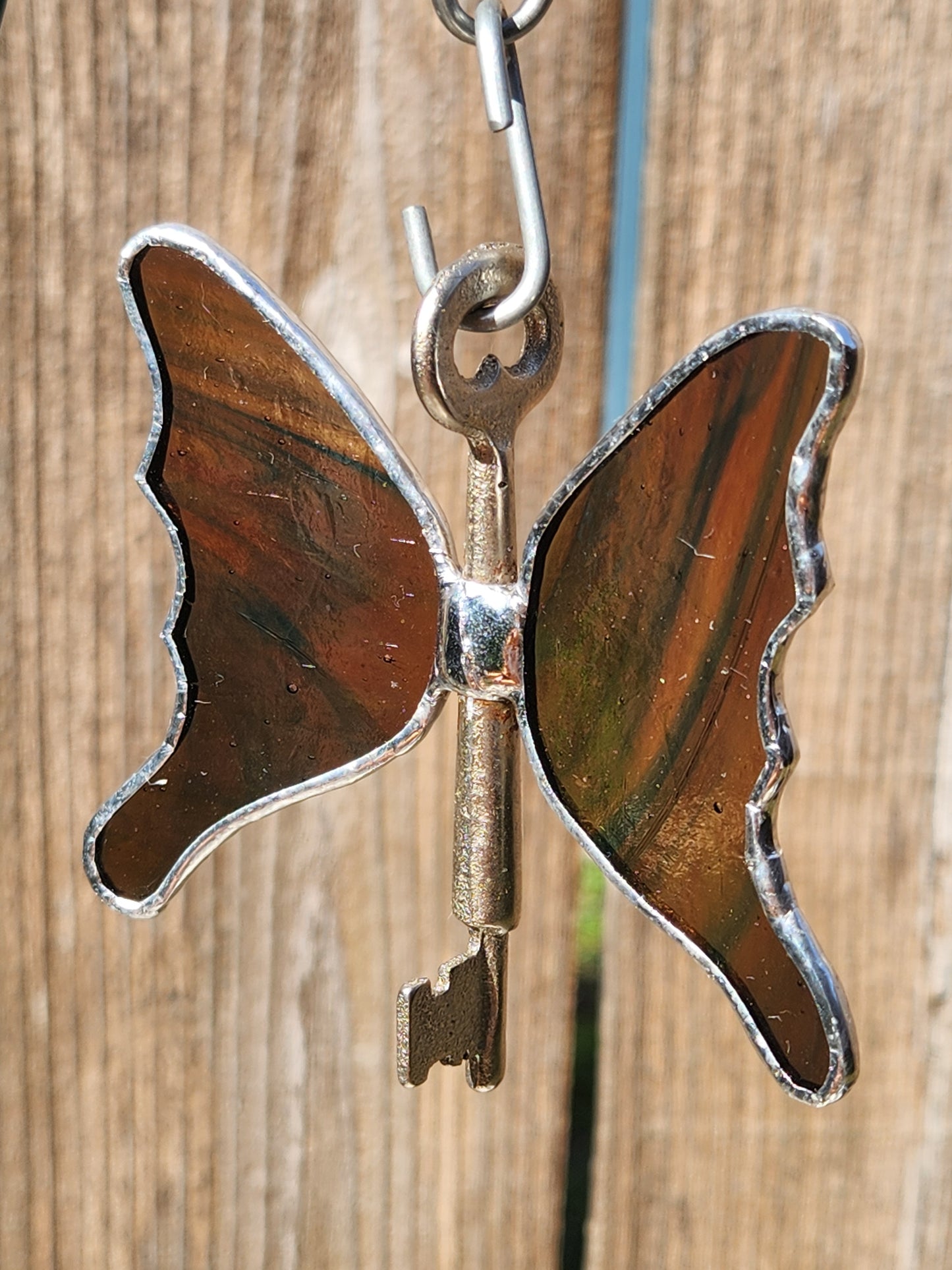 Cotton Candy Stained Glass Flying Key