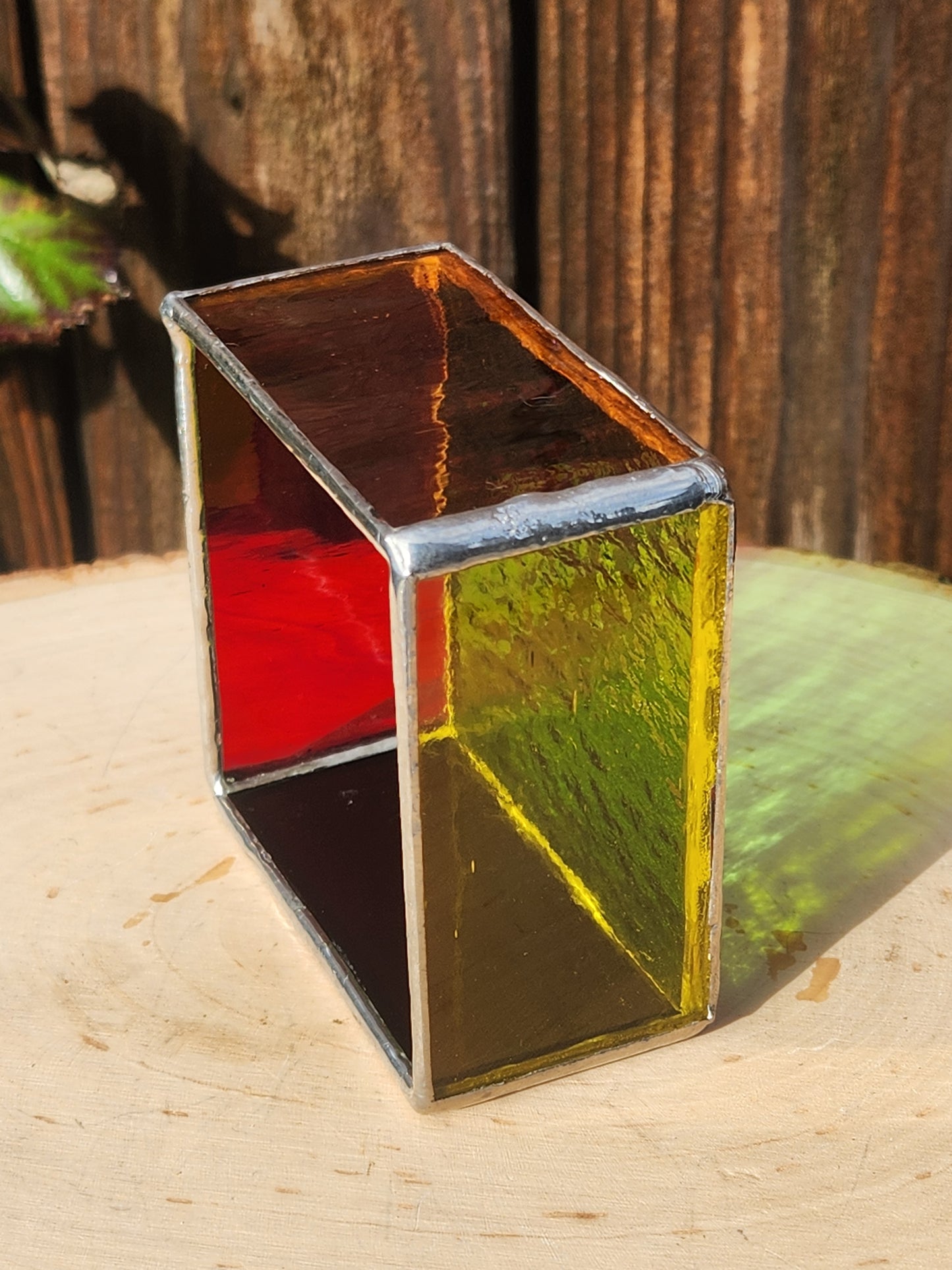 Rainbow Stained Glass Trinket Tray