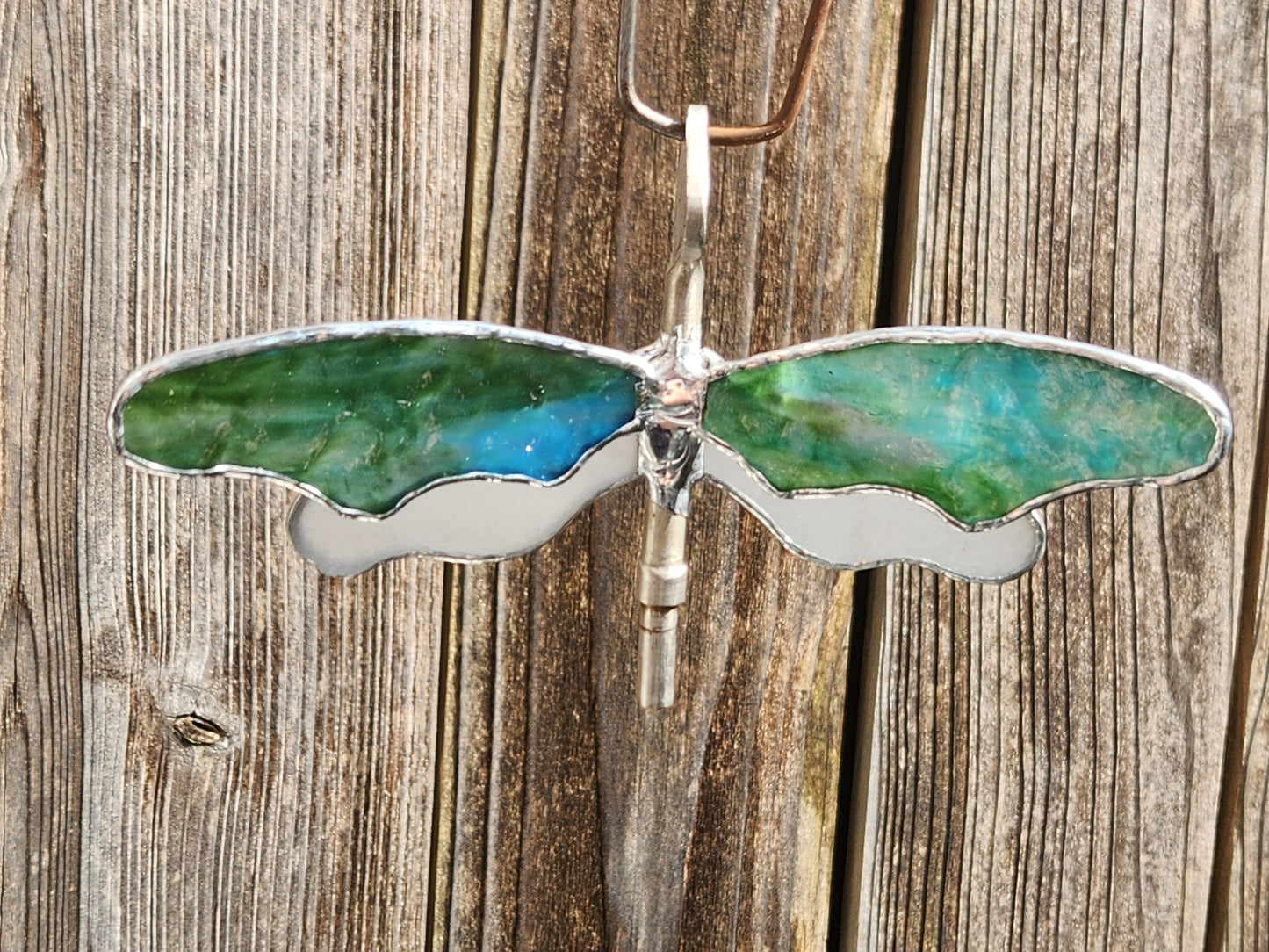 Large Earth Day Stained Glass Flying Key