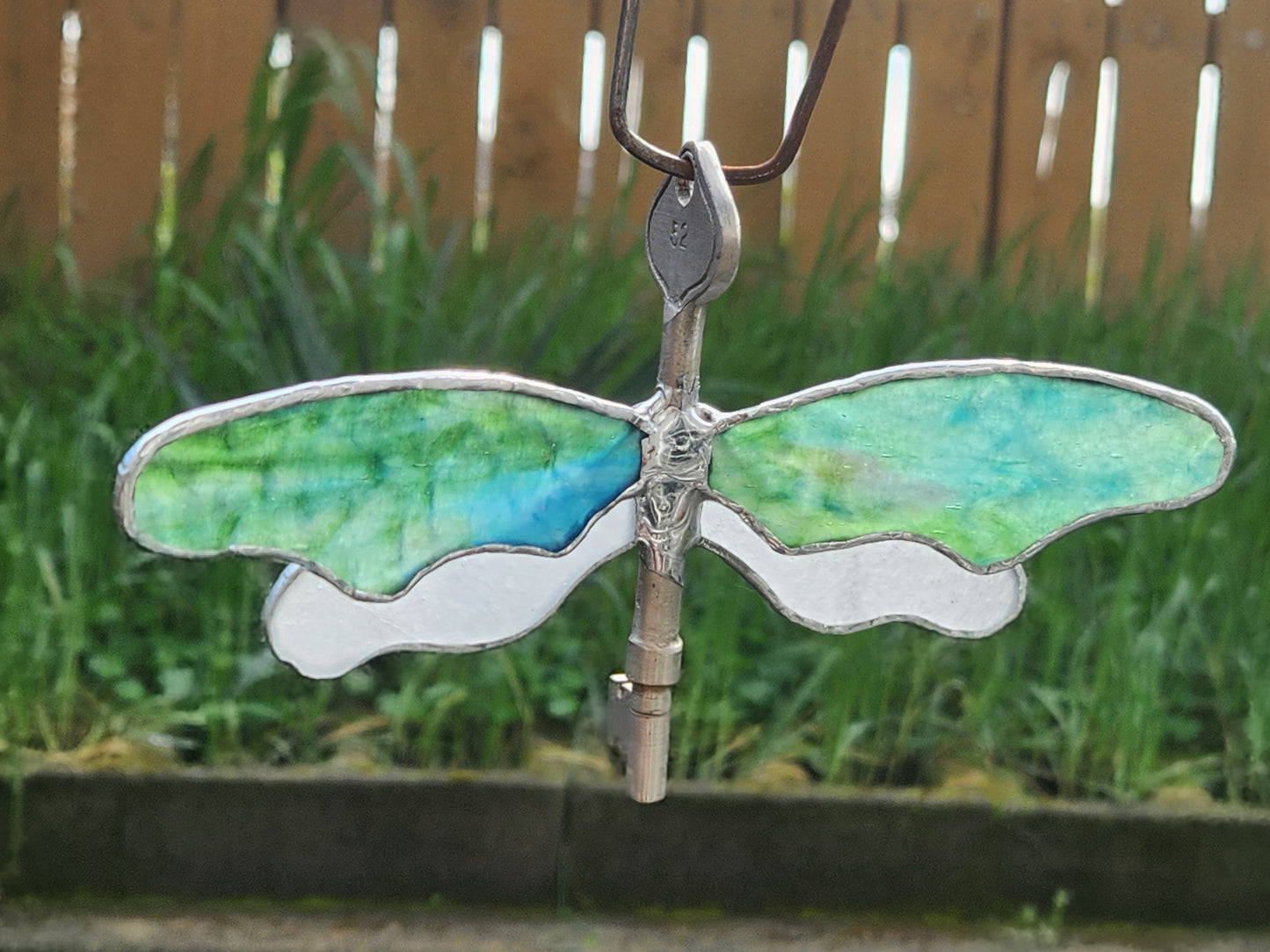 Large Earth Day Stained Glass Flying Key