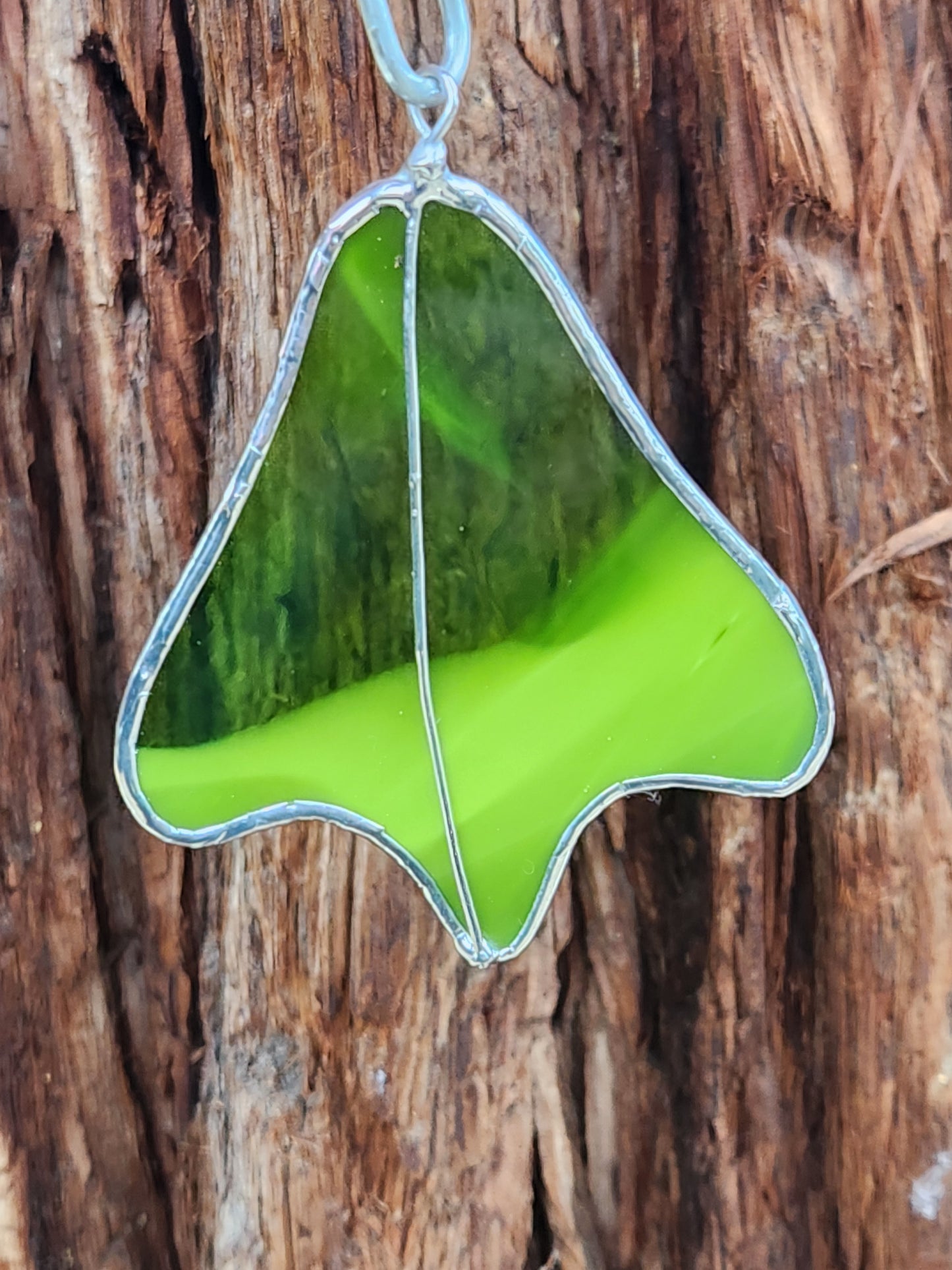 Green Stained Glass Duck Footprint