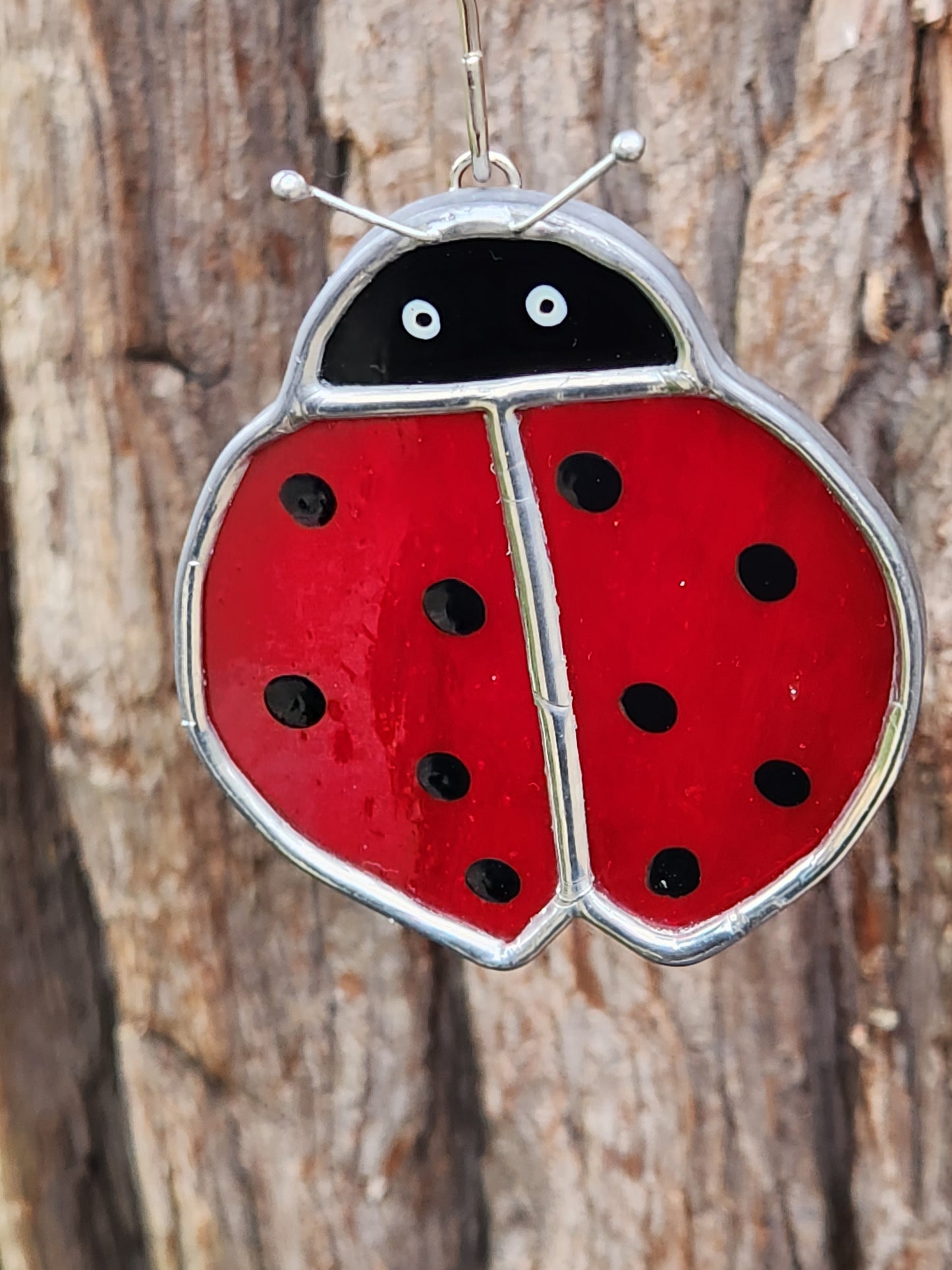 Small Hanging Stained Glass Ladybug