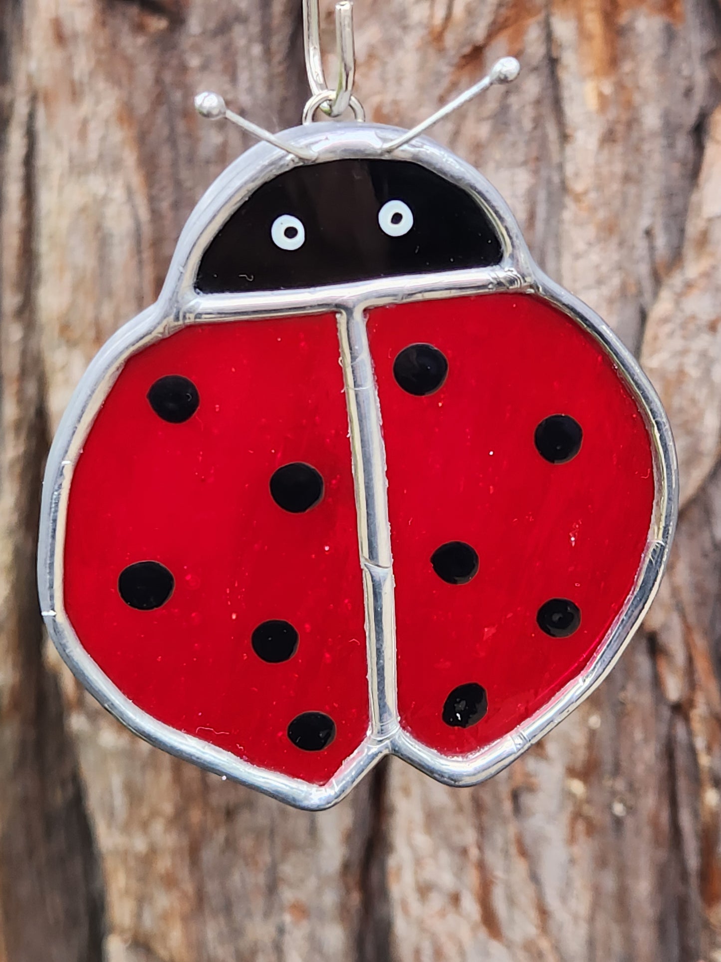 Small Hanging Stained Glass Ladybug