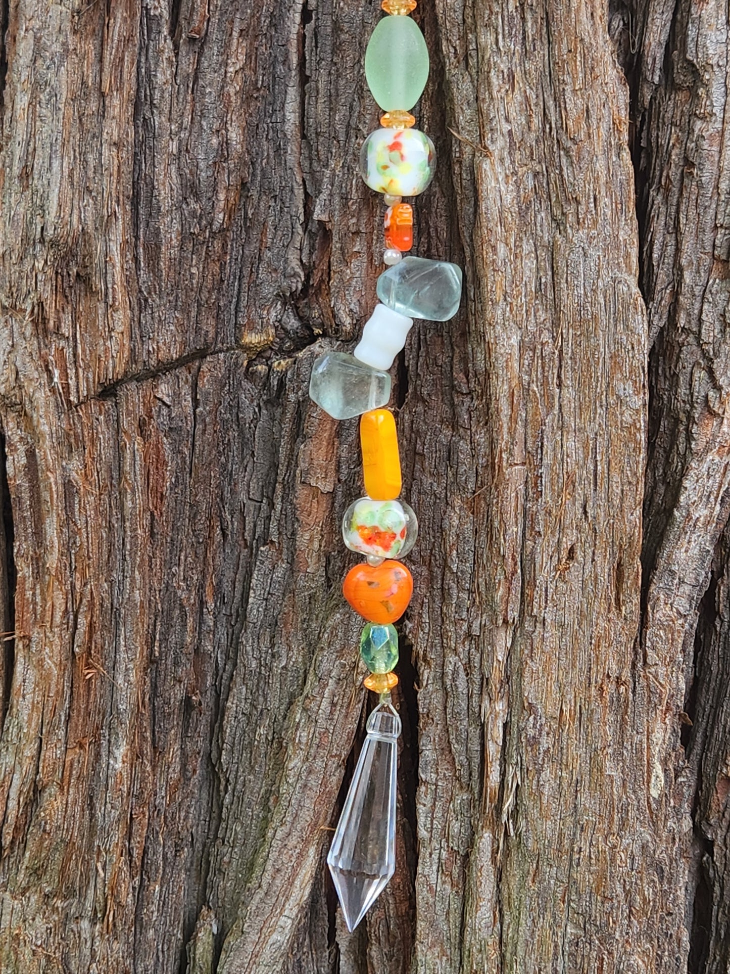 Orange Mint Suncatcher