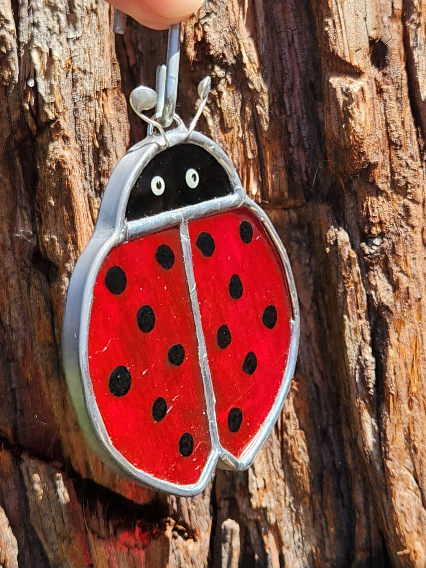 Small Hanging Stained Glass Ladybug