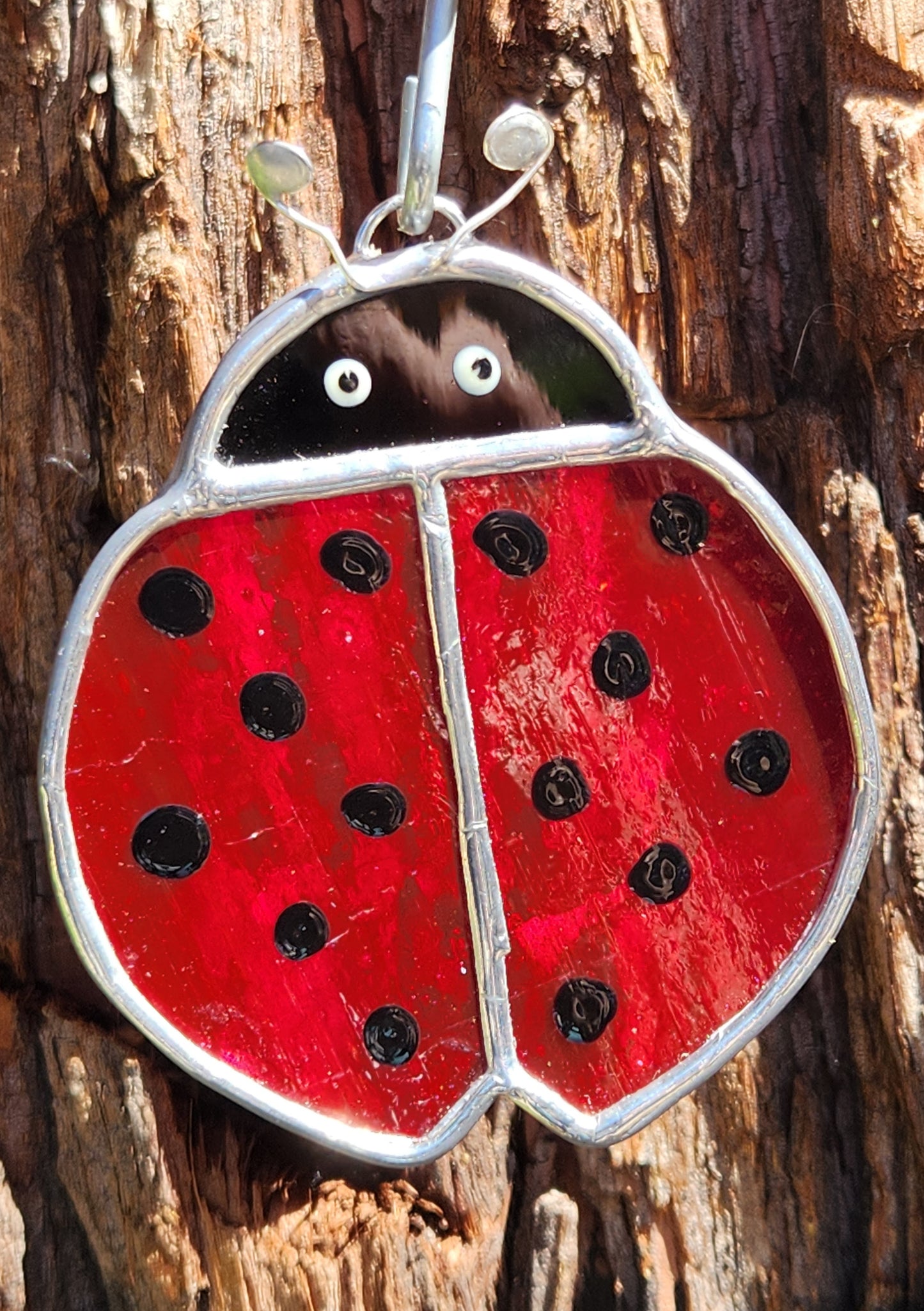 Small Hanging Stained Glass Ladybug
