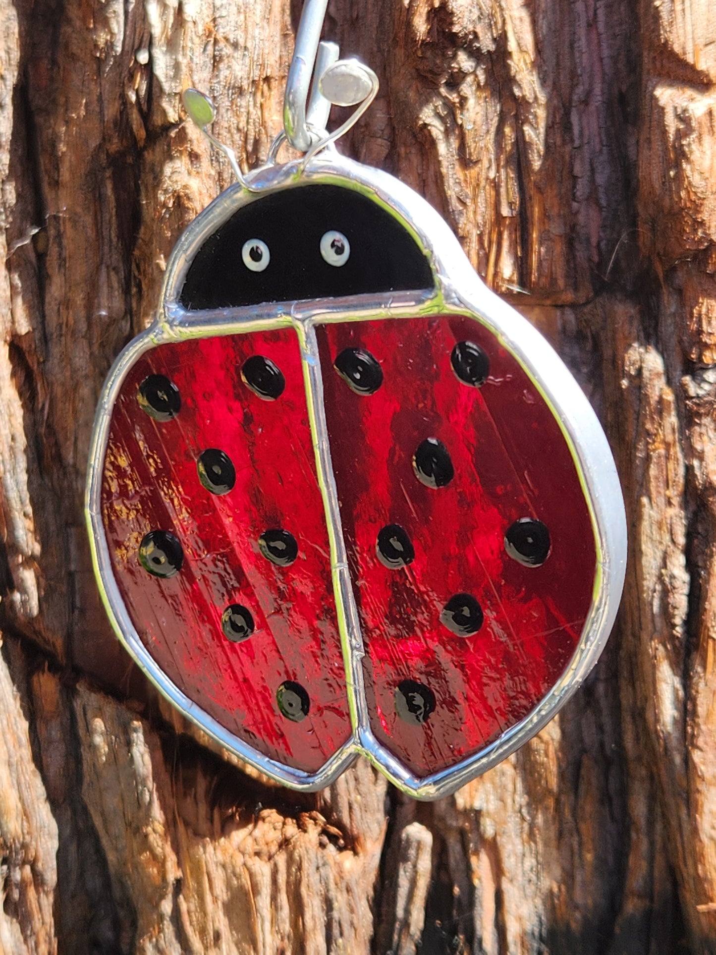 Small Hanging Stained Glass Ladybug
