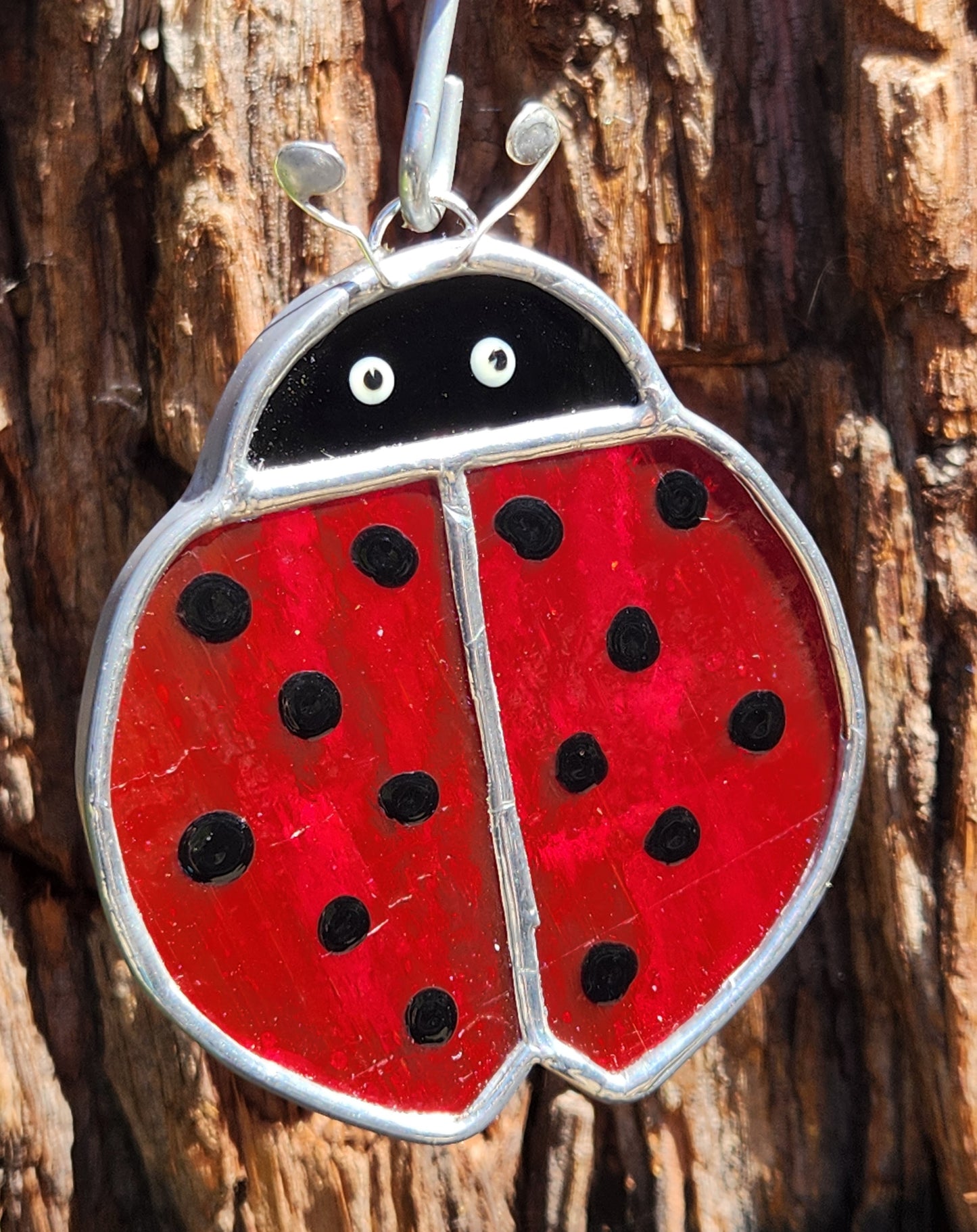 Small Hanging Stained Glass Ladybug