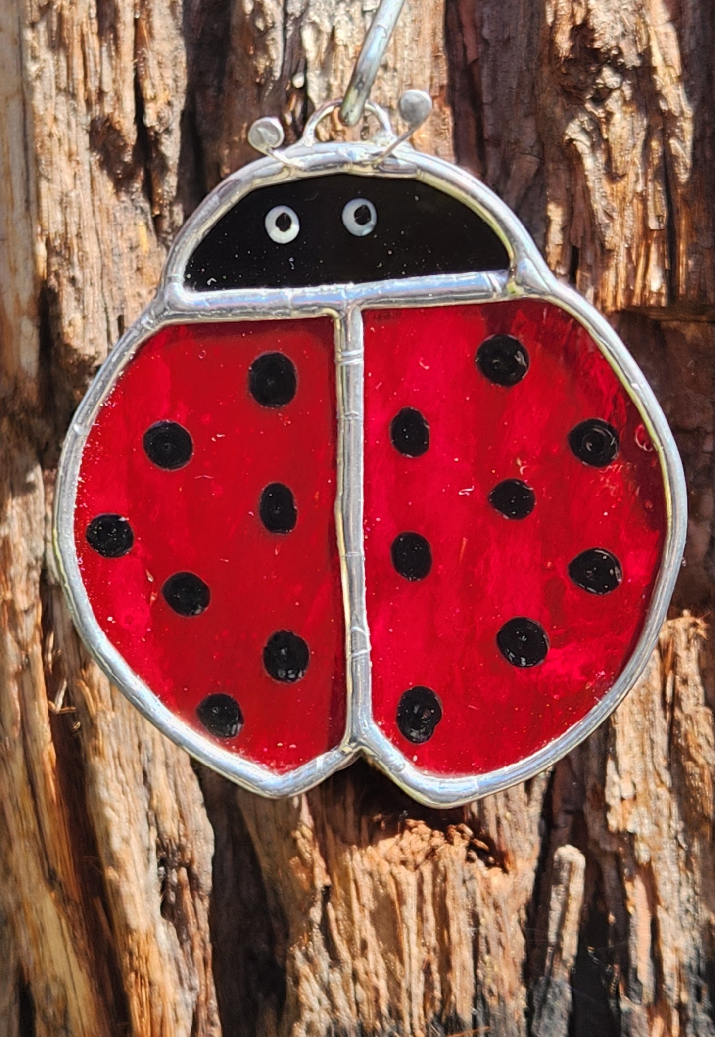Small Hanging Stained Glass Ladybug
