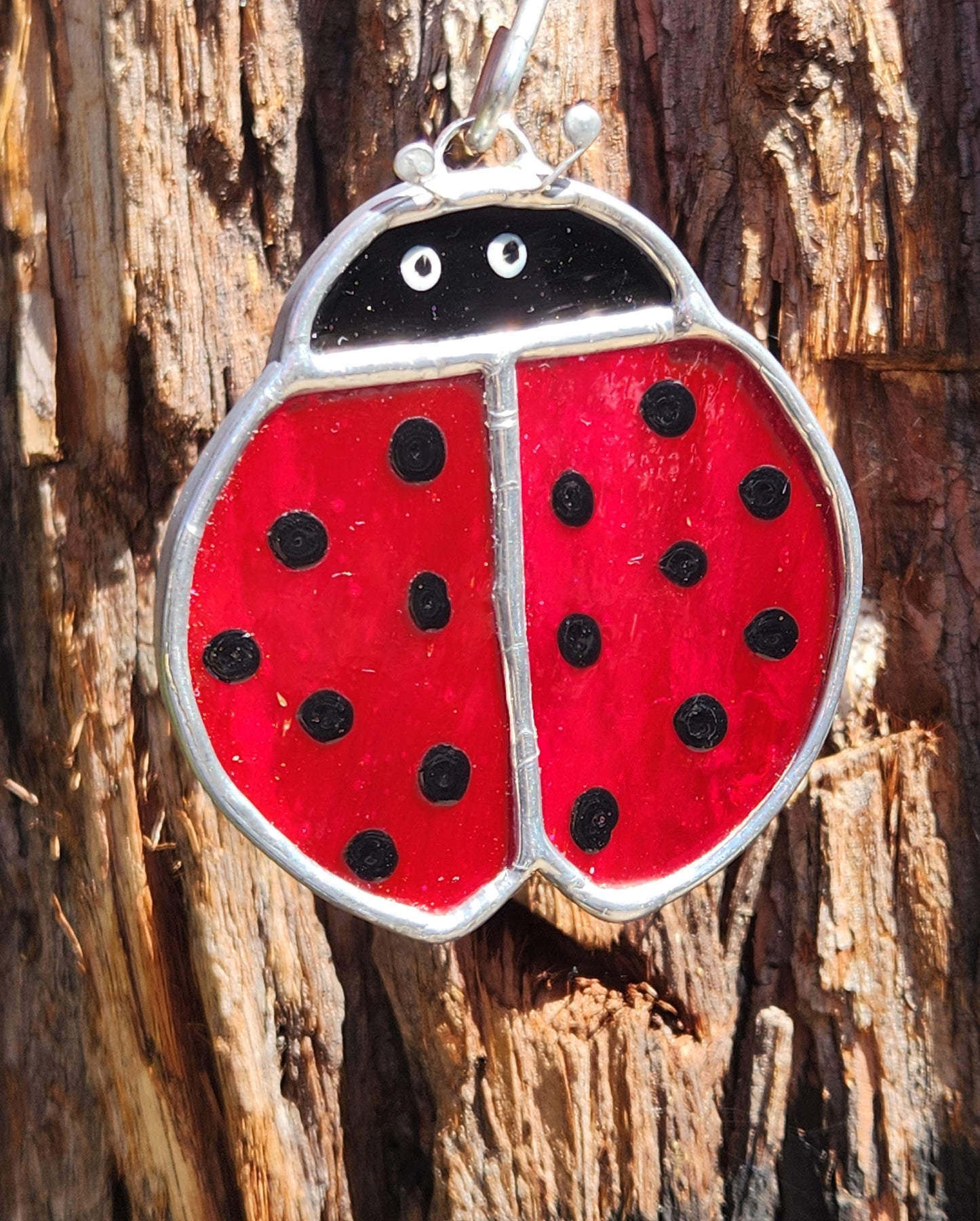 Small Hanging Stained Glass Ladybug