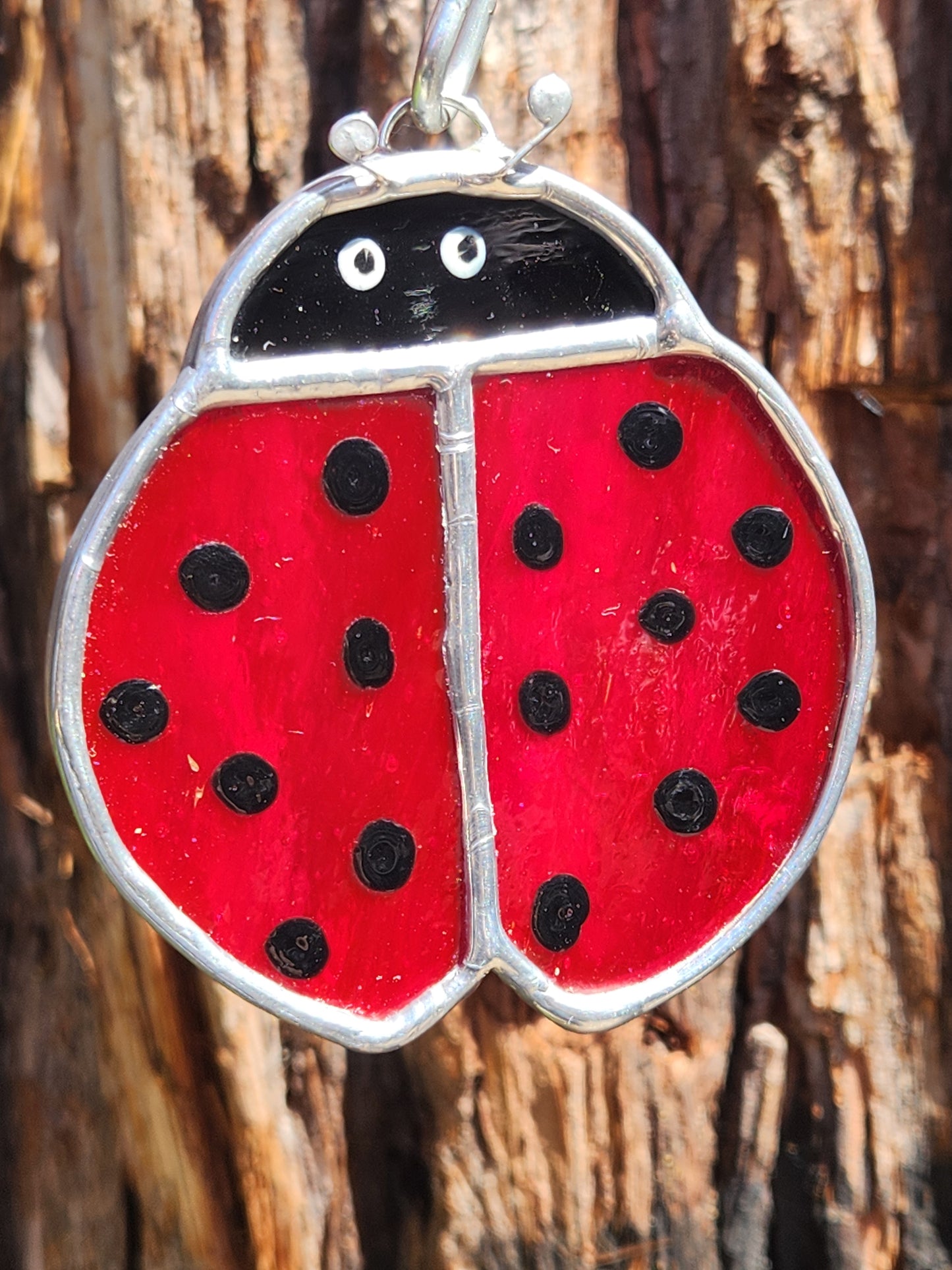 Small Hanging Stained Glass Ladybug