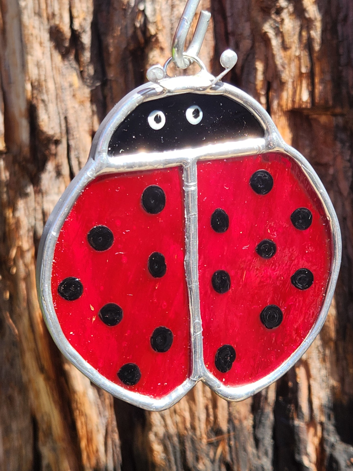 Small Hanging Stained Glass Ladybug