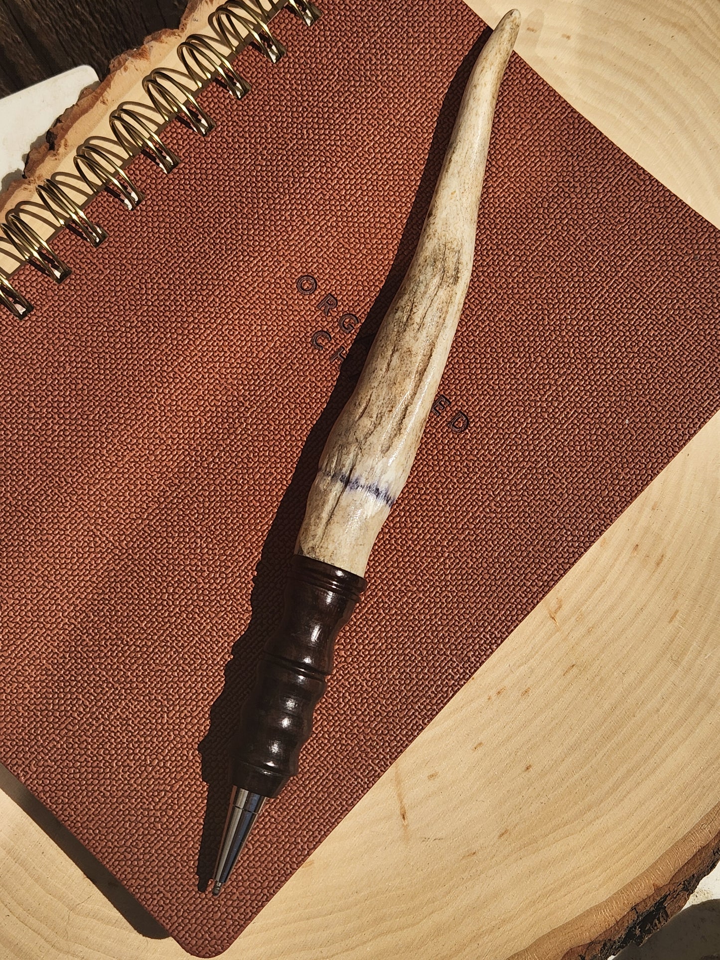 Walnut & Antler Streamline Twist Modified Wand Pen