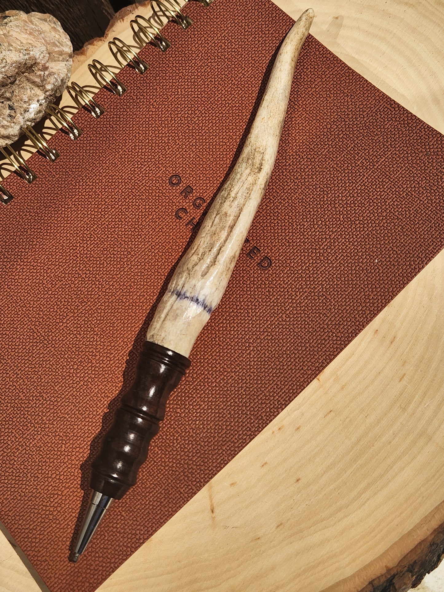 Walnut & Antler Streamline Twist Modified Wand Pen