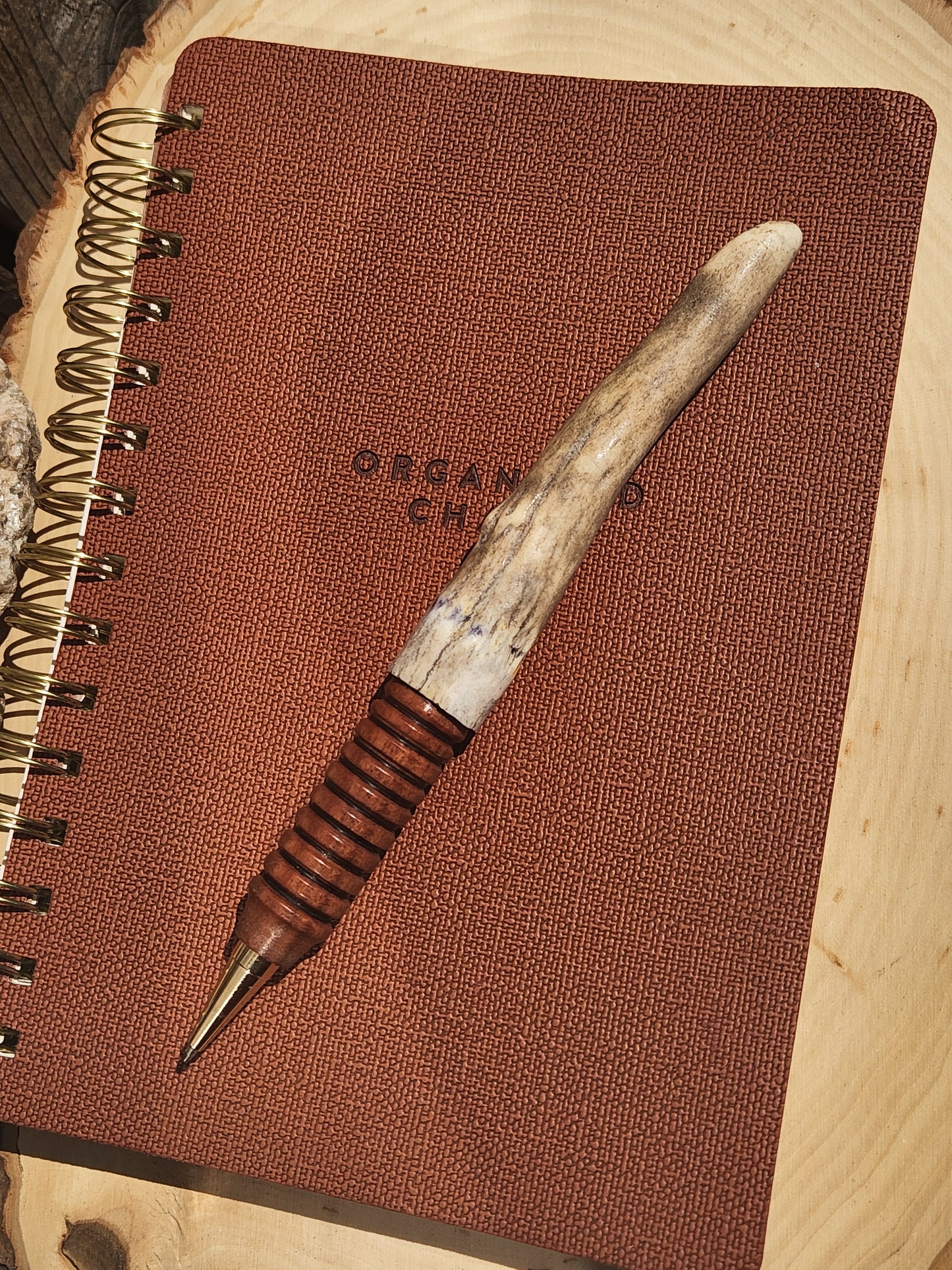 Bloodwood & Antler Streamline Twist Modified Wand Pen