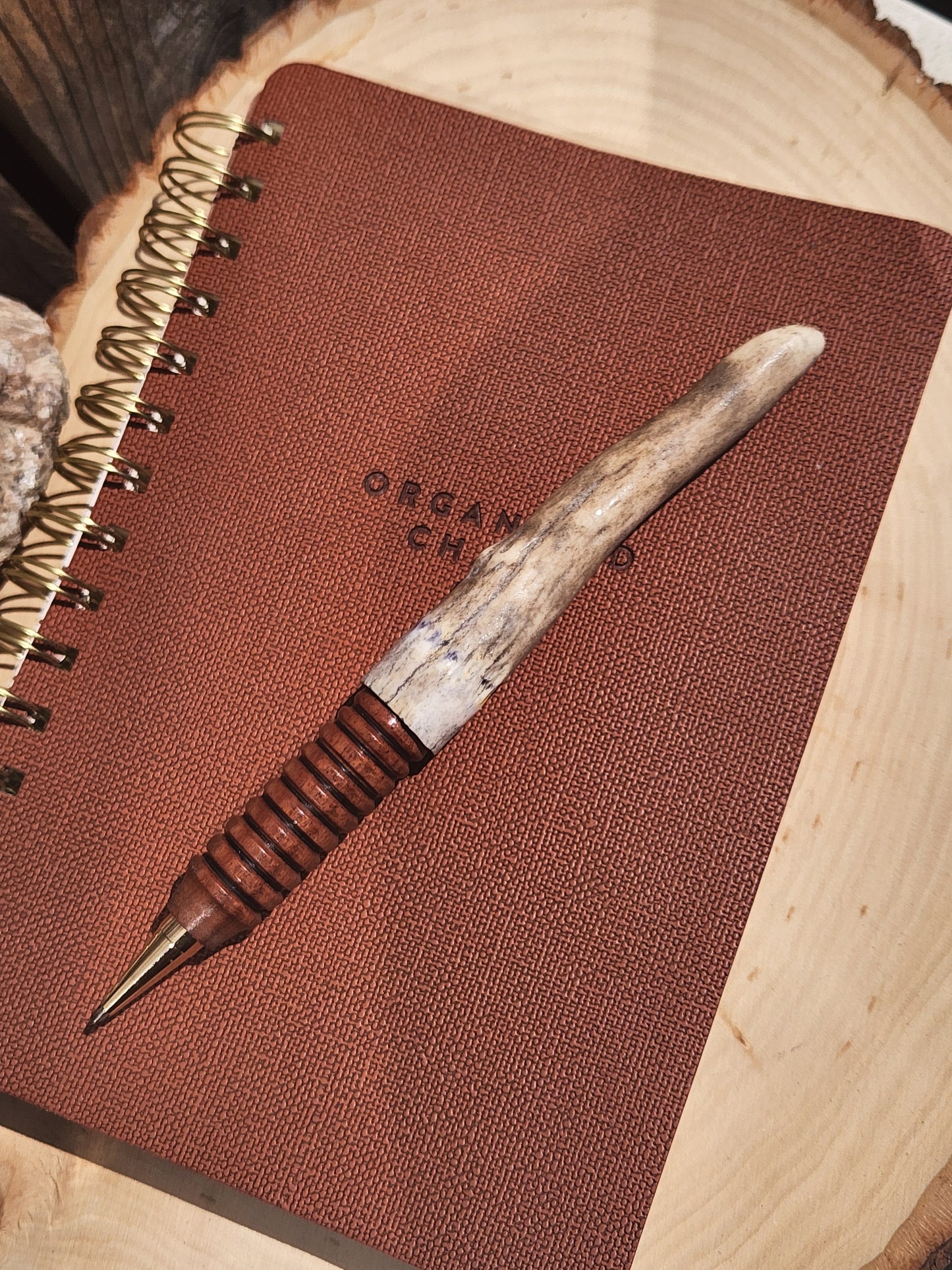 Bloodwood & Antler Streamline Twist Modified Wand Pen