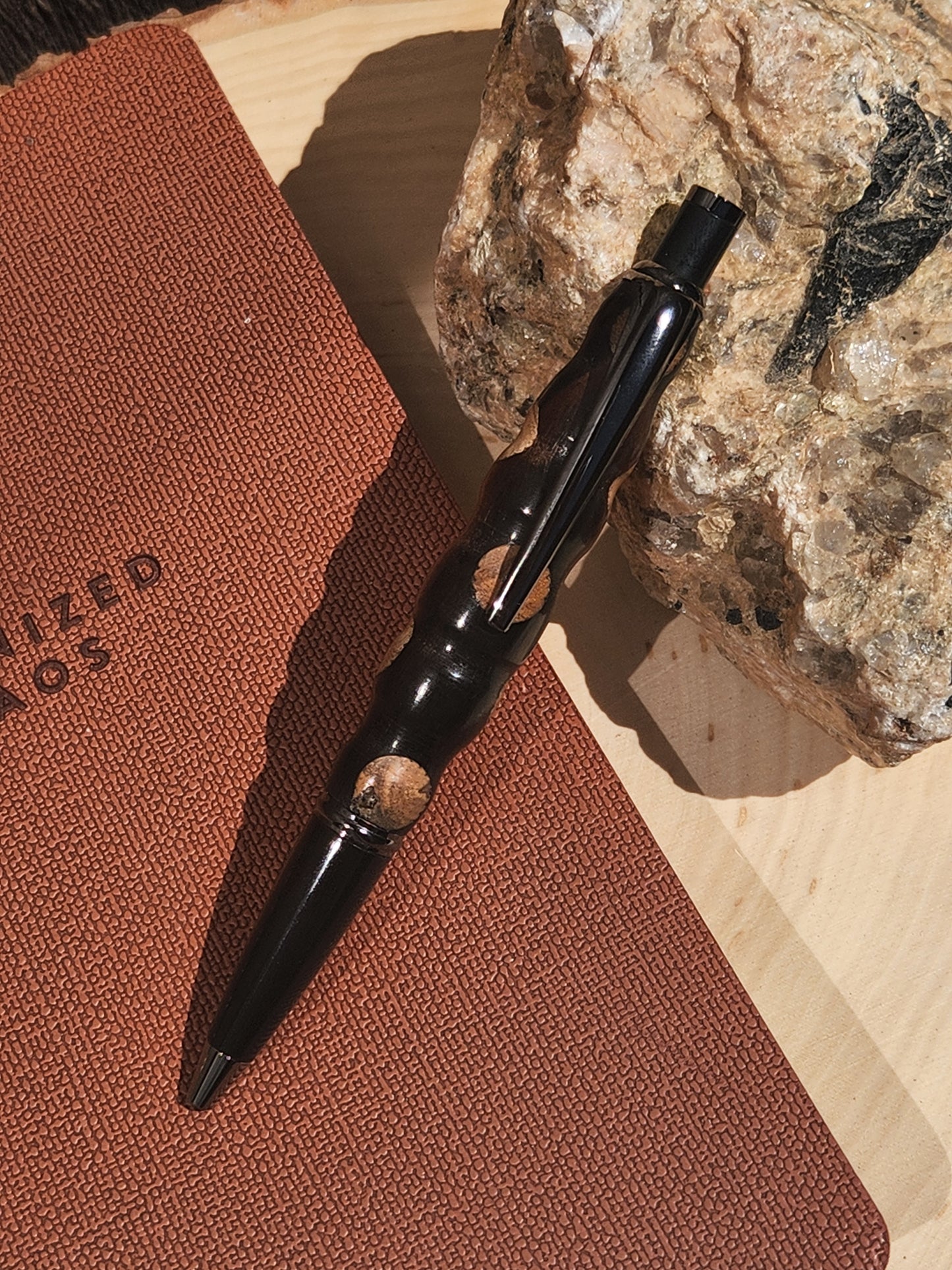 Ebony & Pine Wood Compson Click Pen