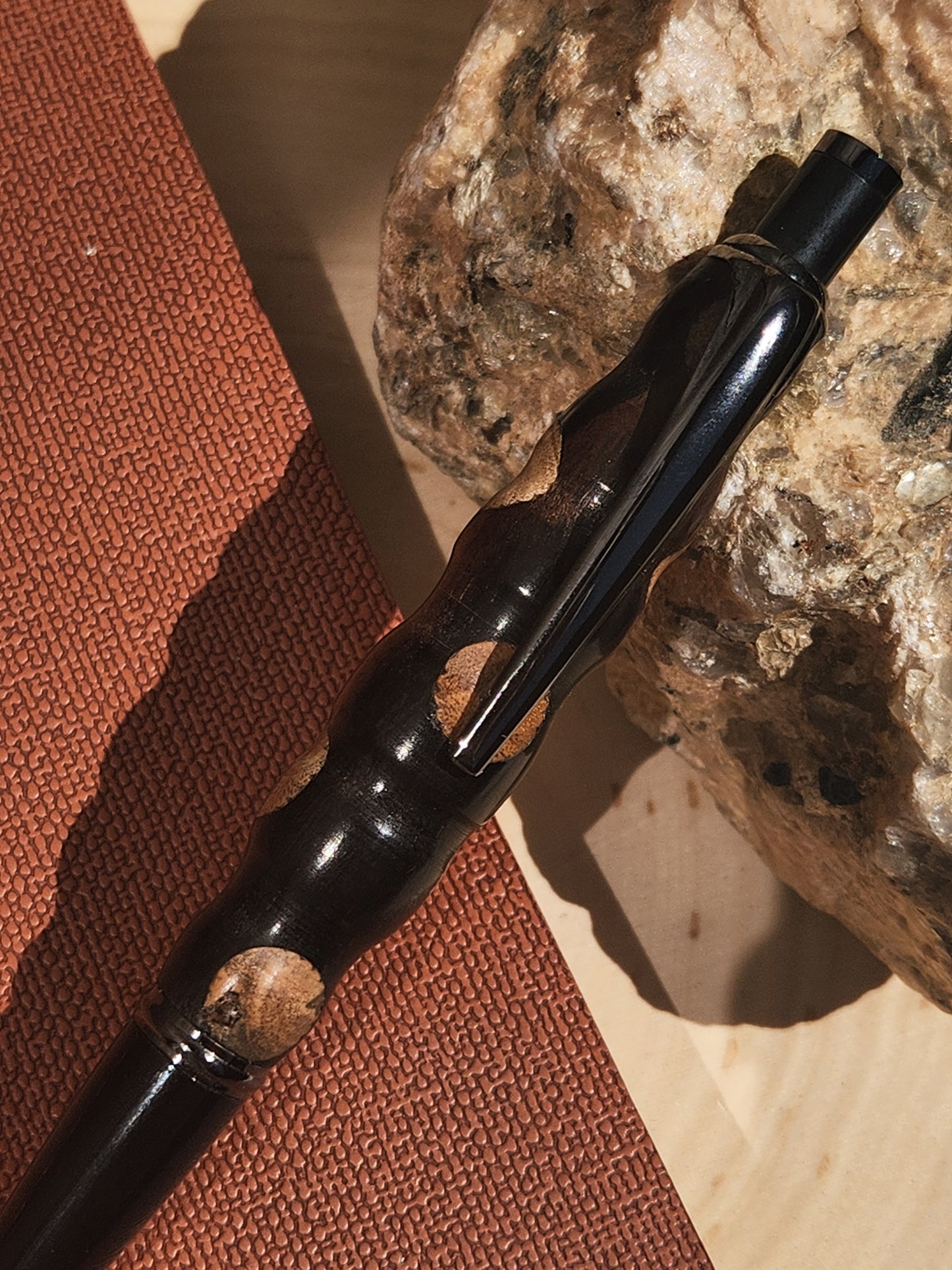 Ebony & Pine Wood Compson Click Pen