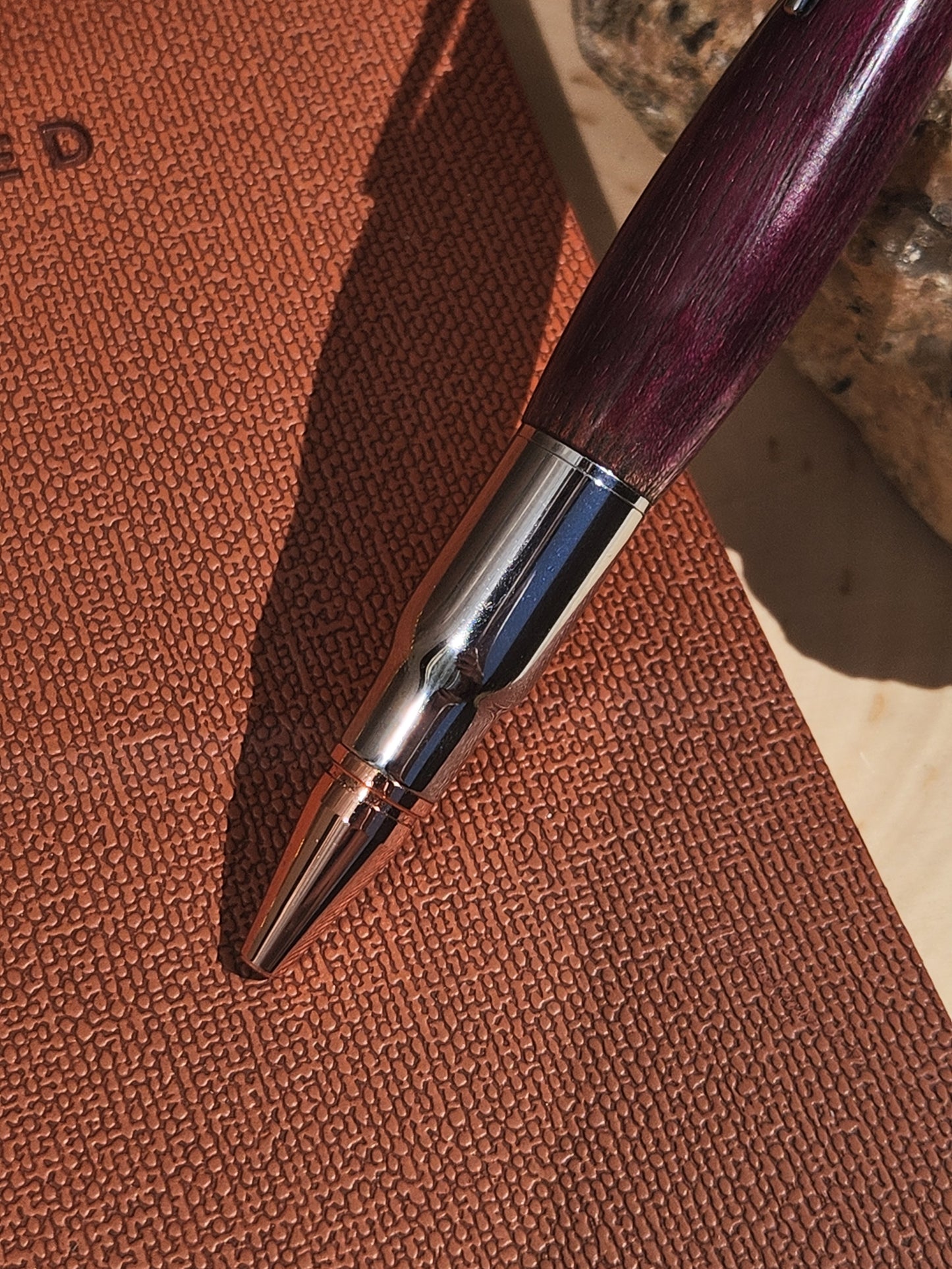 .30 Cal Bolt Action & Purple Heart Wood Pen