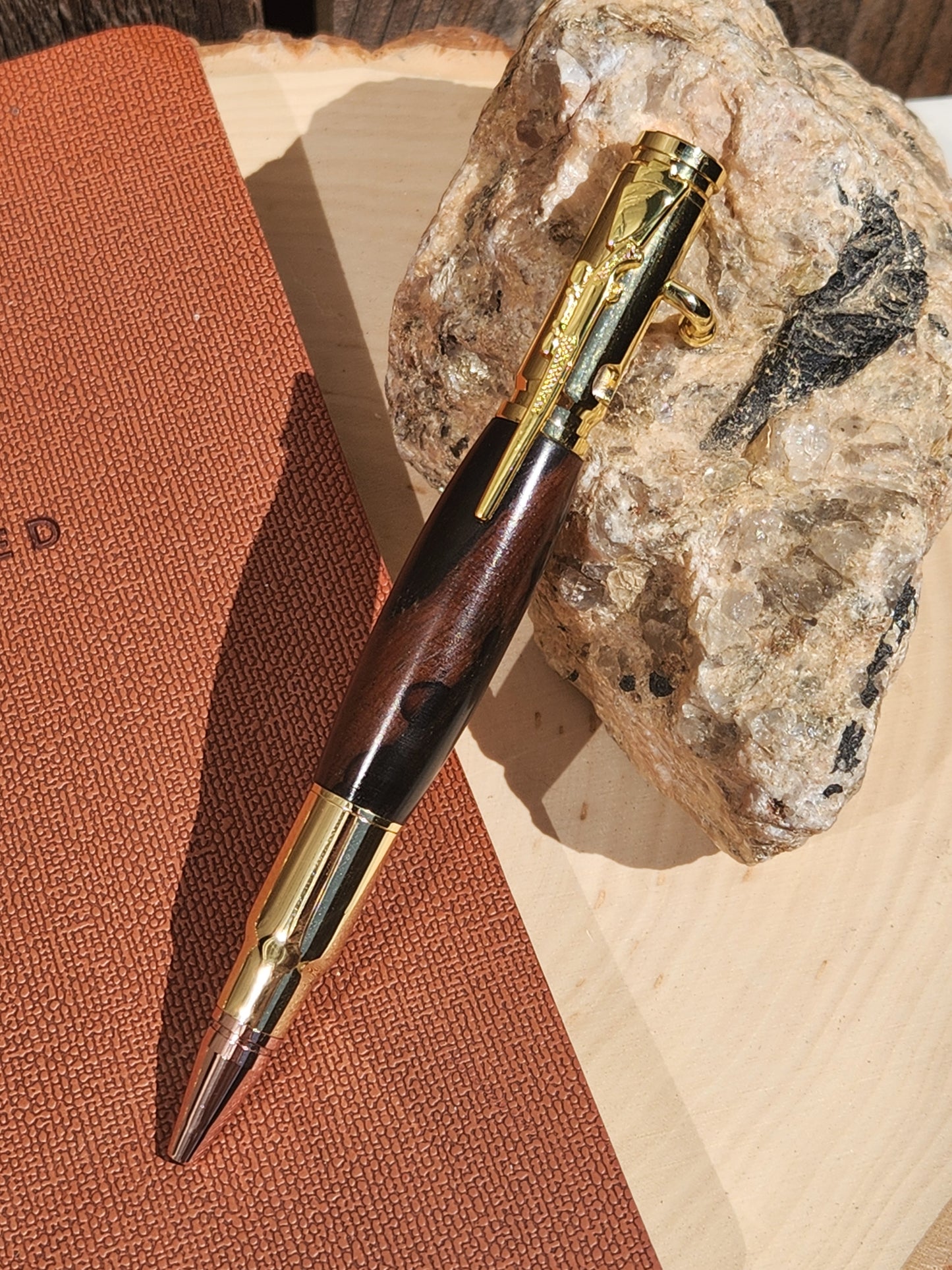 .30 Cal Bolt Action & Ebony Wood Pen