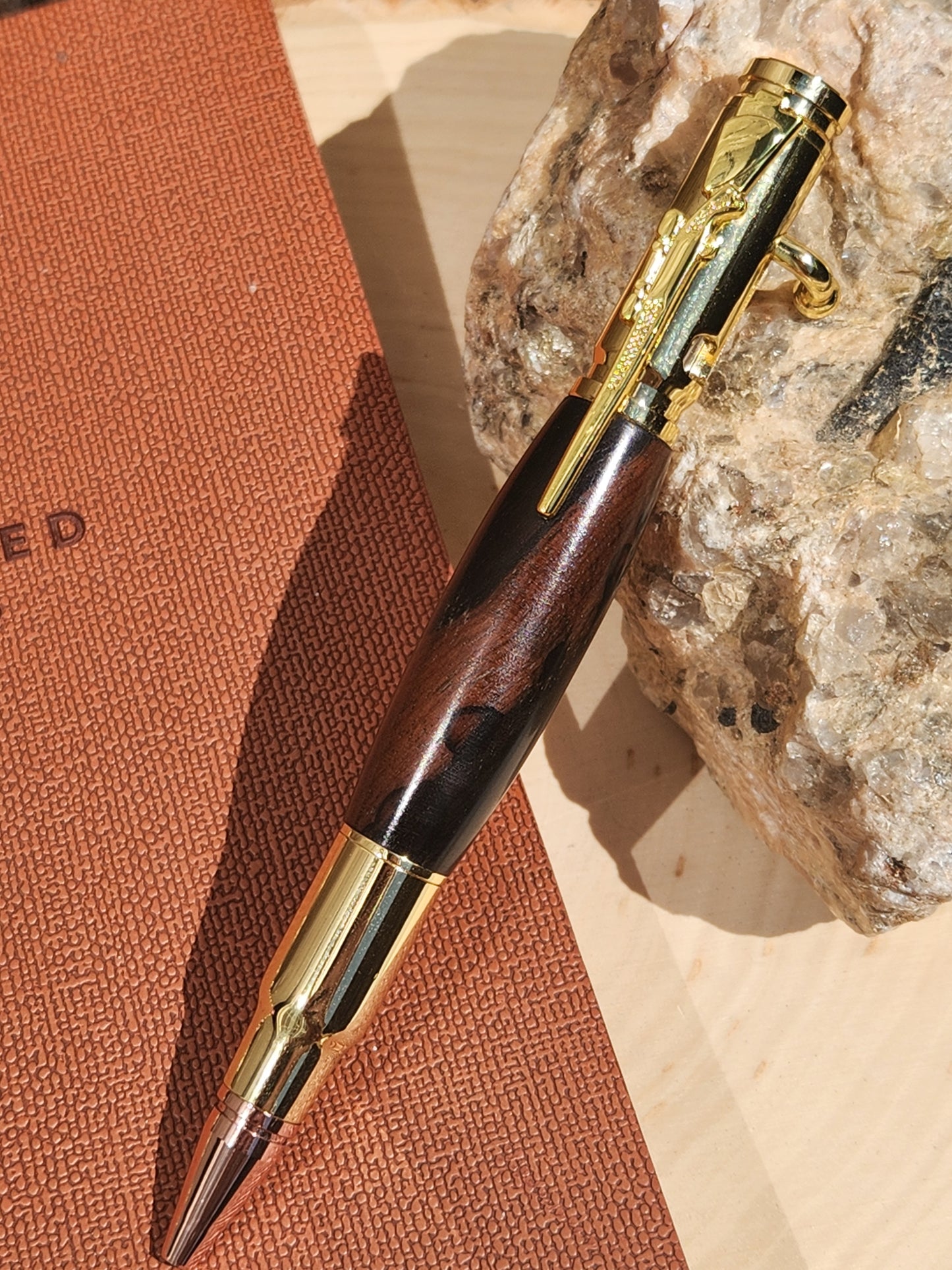 .30 Cal Bolt Action & Ebony Wood Pen