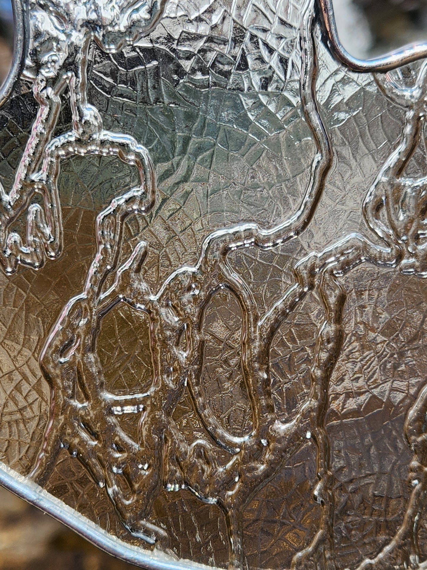 Clear Heavy Crackle Hanging Haunting Ghost Stained Glass