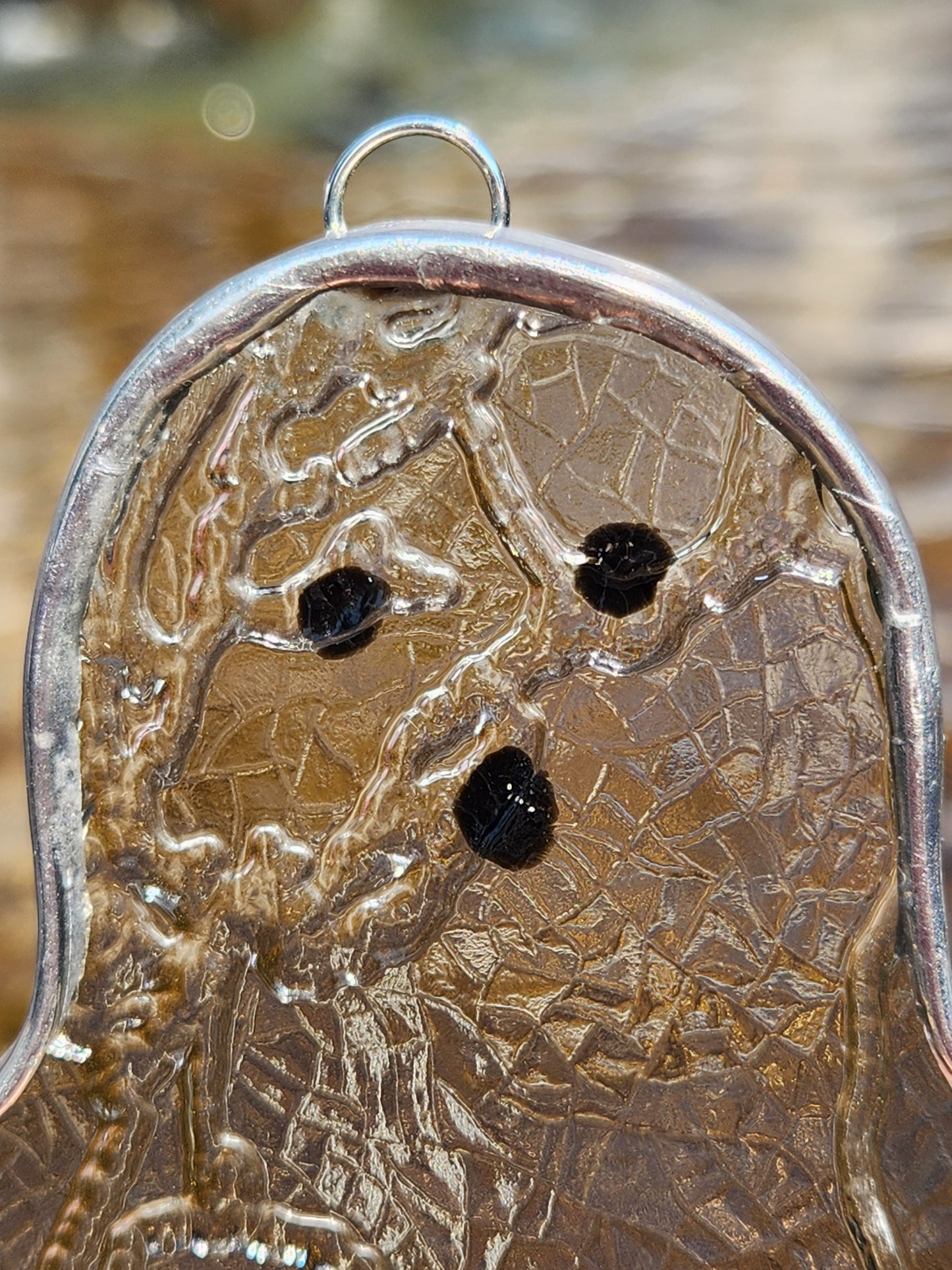 Clear Heavy Crackle Hanging Haunting Ghost Stained Glass