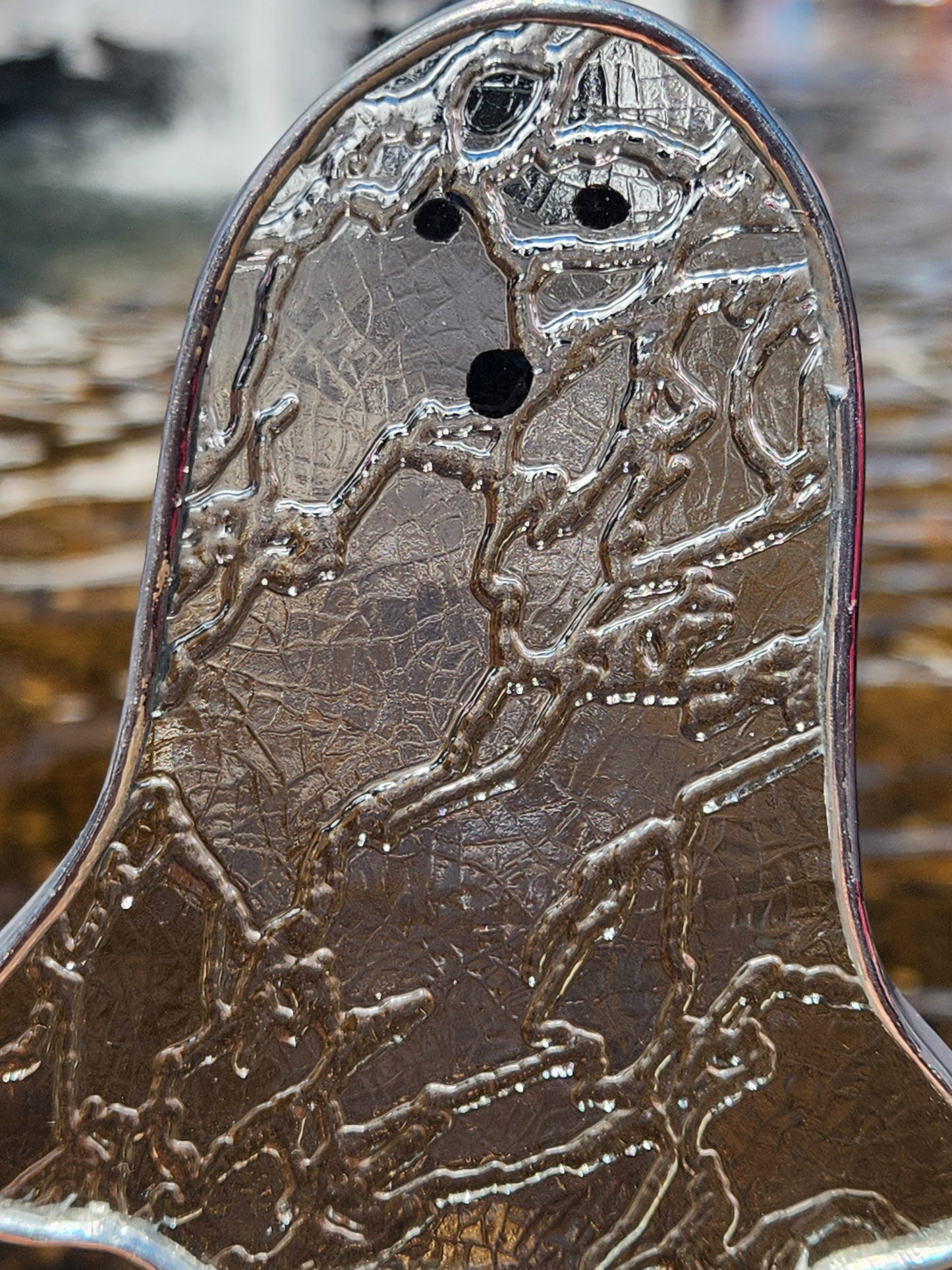 Clear Heavy Crackle Floating Ghost Stained Glass Plant Stake