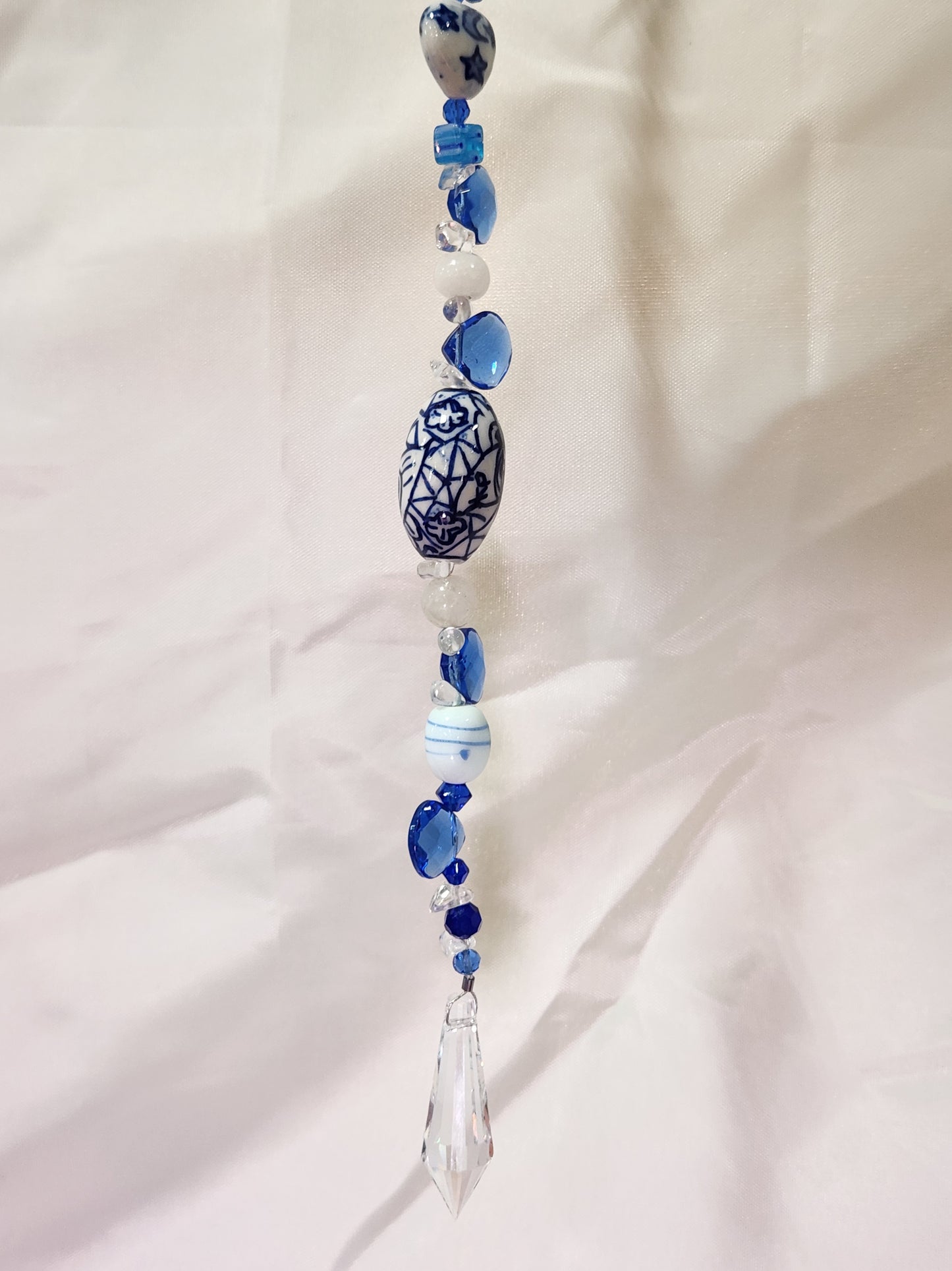 Ceramic Blues Suncatcher