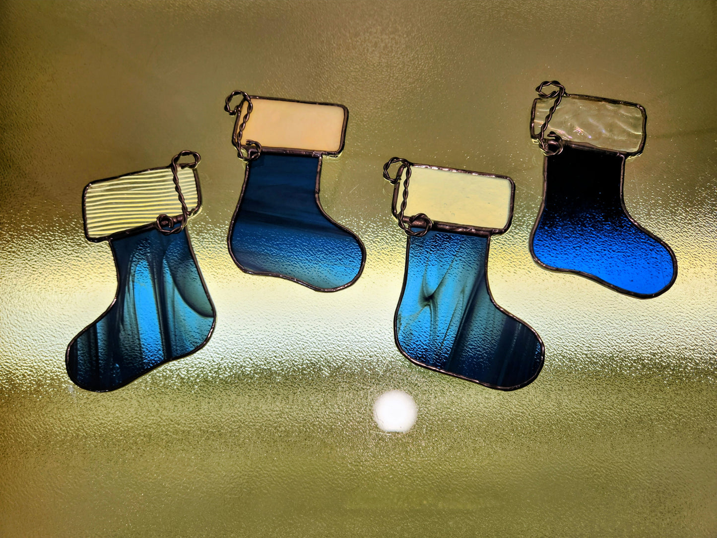 Stained Glass Christmas Stocking Ornament