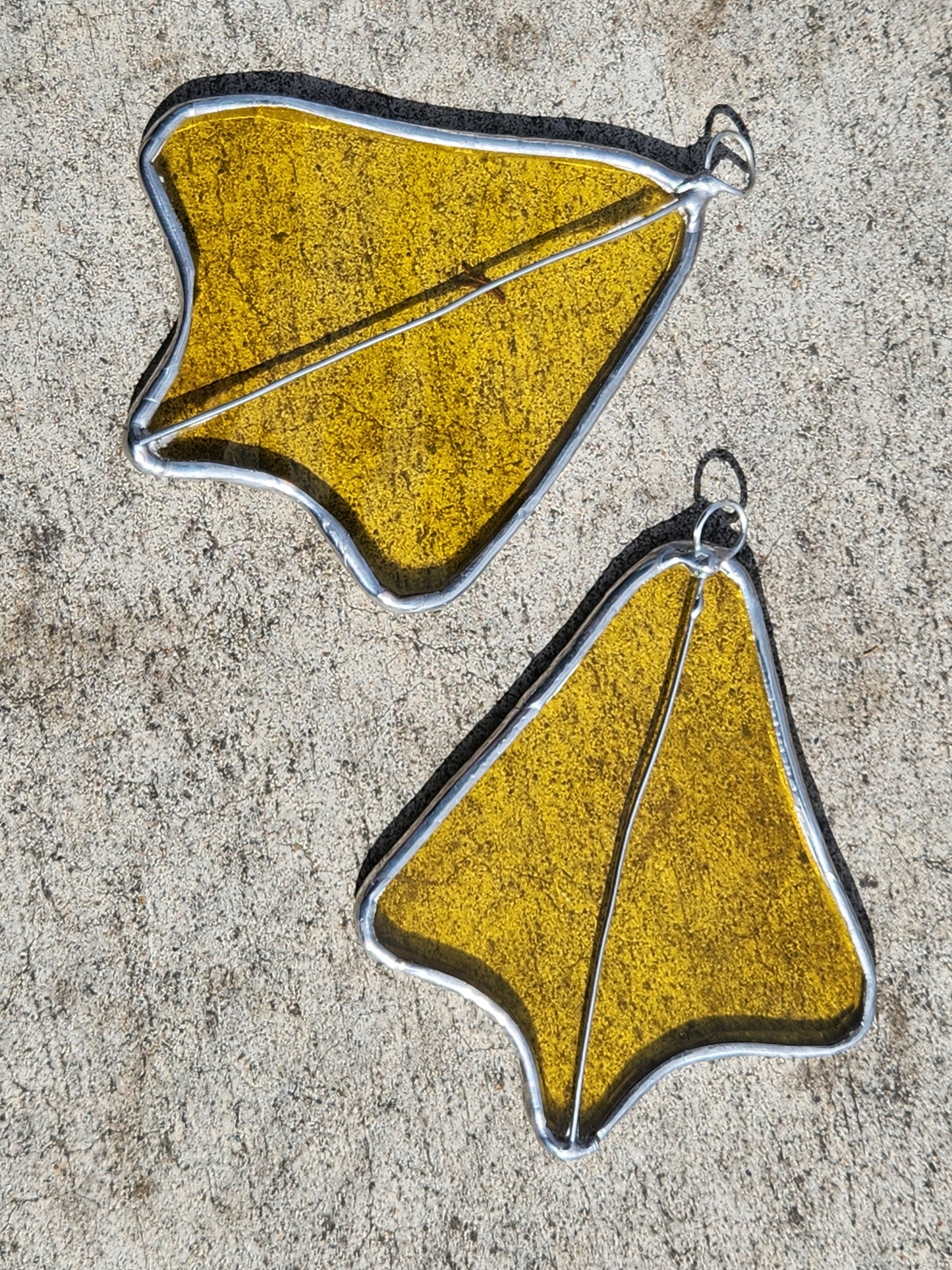 Yellow Stained Glass Duck Footprint