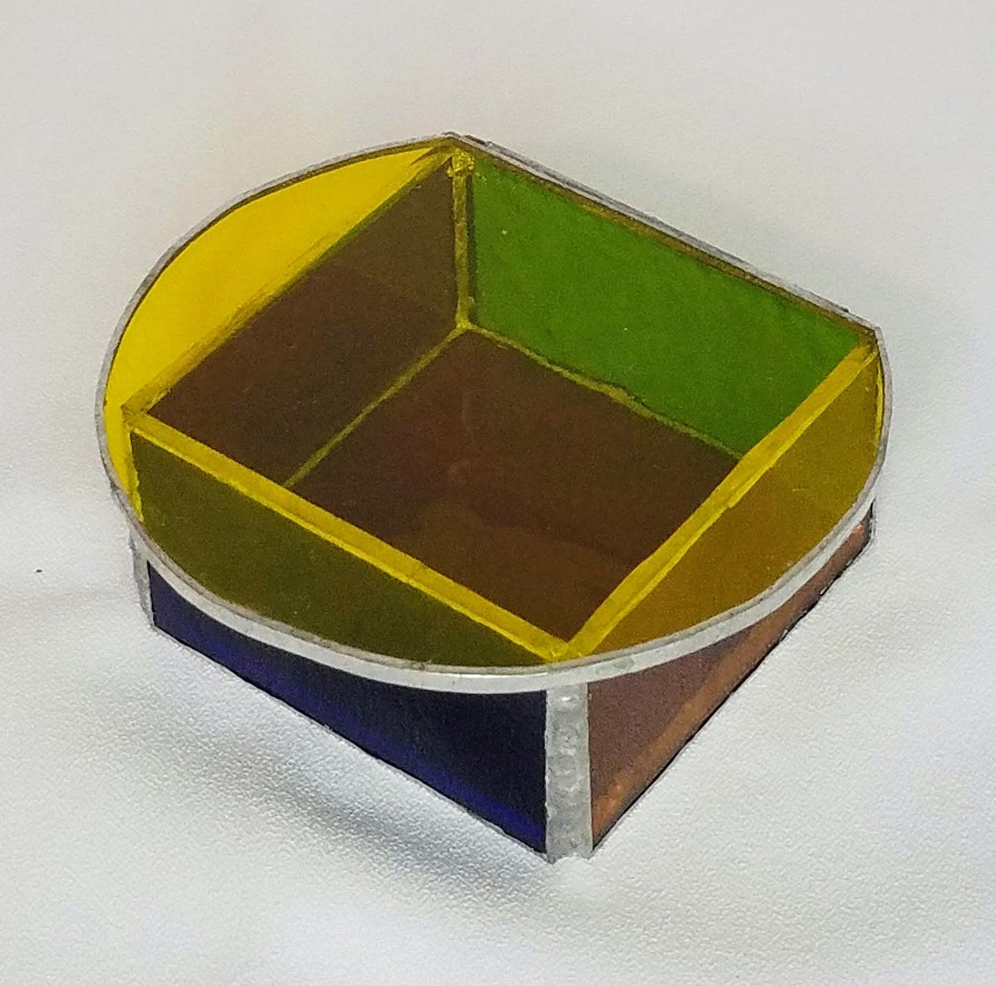 Pride Stained Glass Box- Yellow Lid