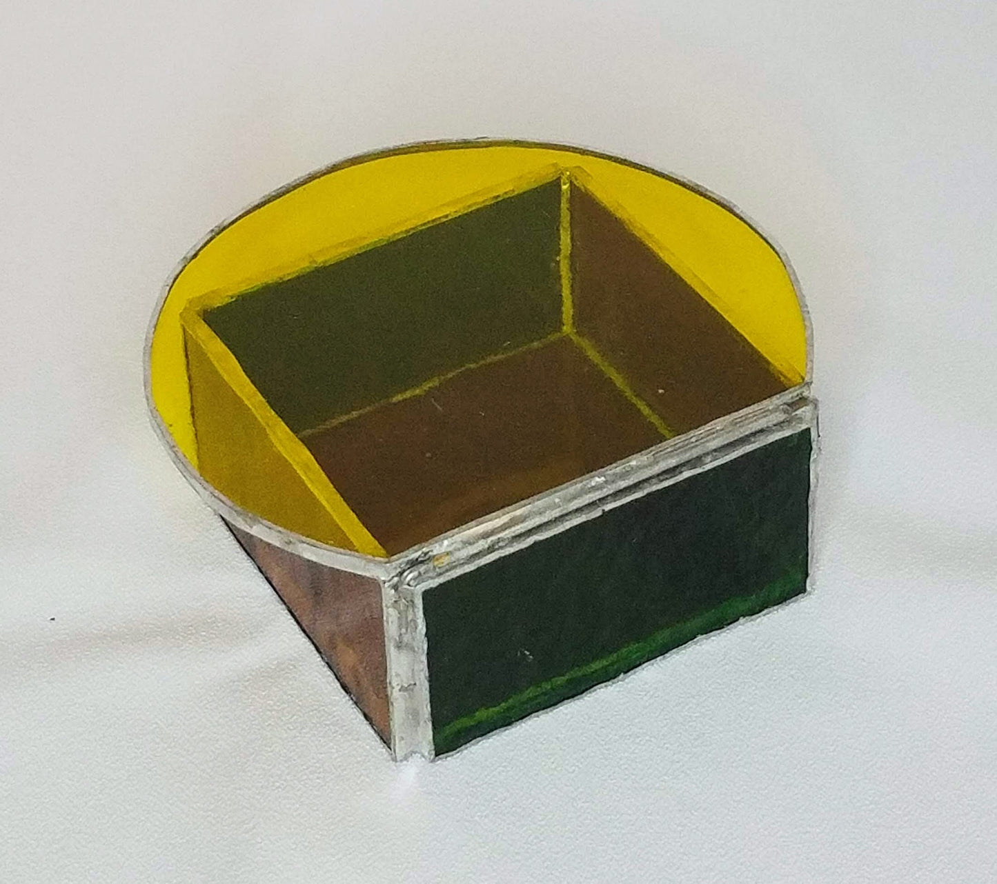 Pride Stained Glass Box- Yellow Lid