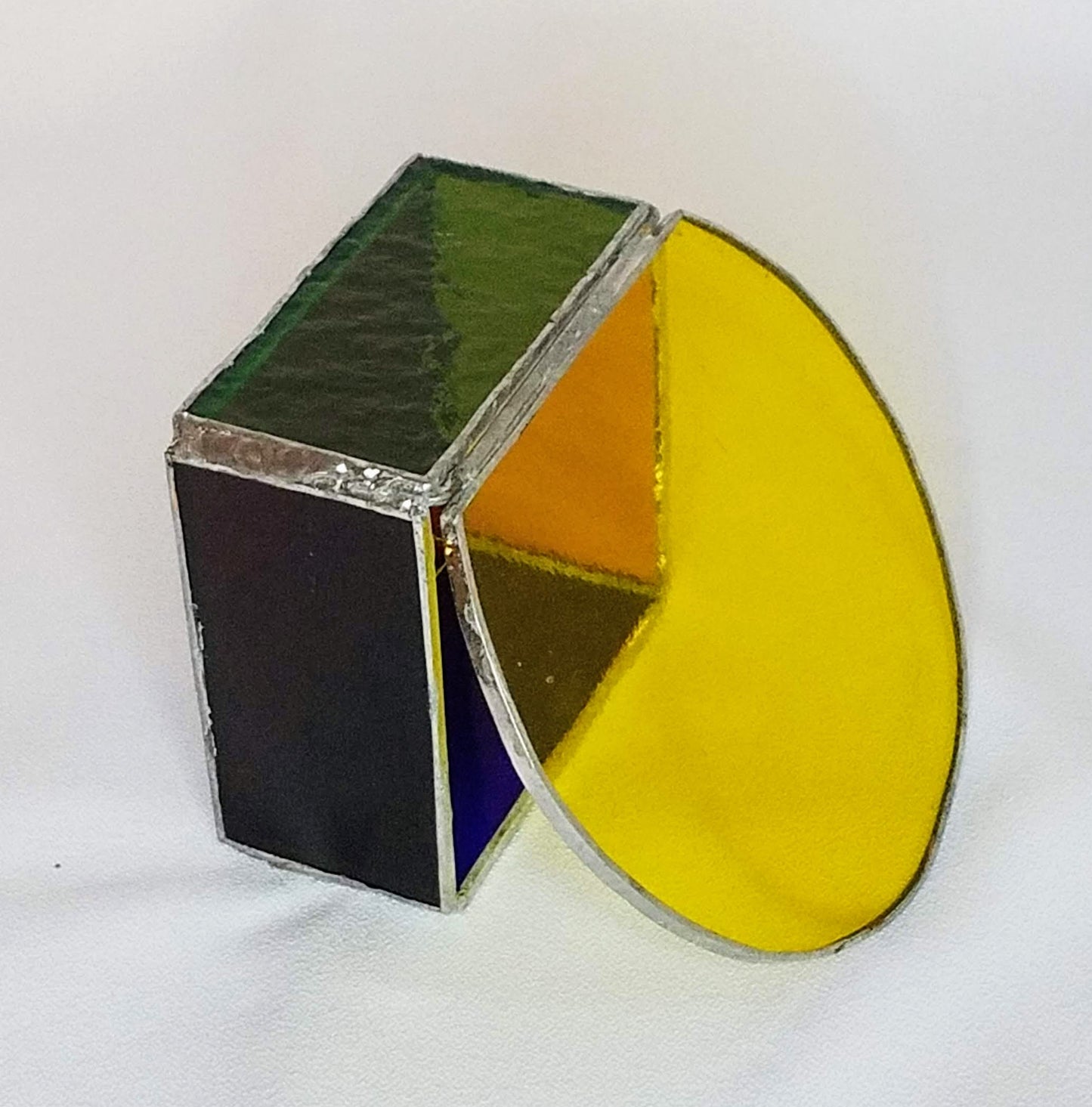 Pride Stained Glass Box- Yellow Lid