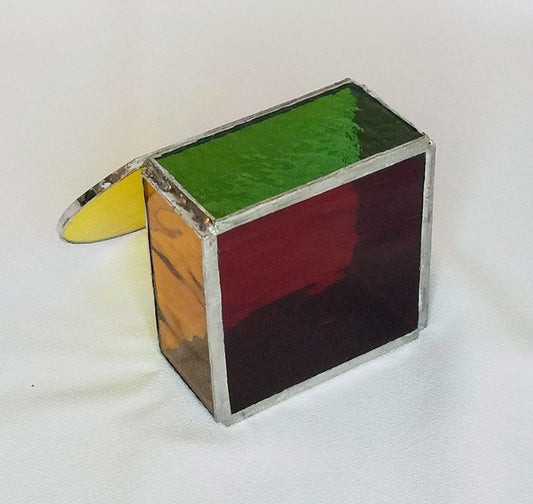 Pride Stained Glass Box- Yellow Lid