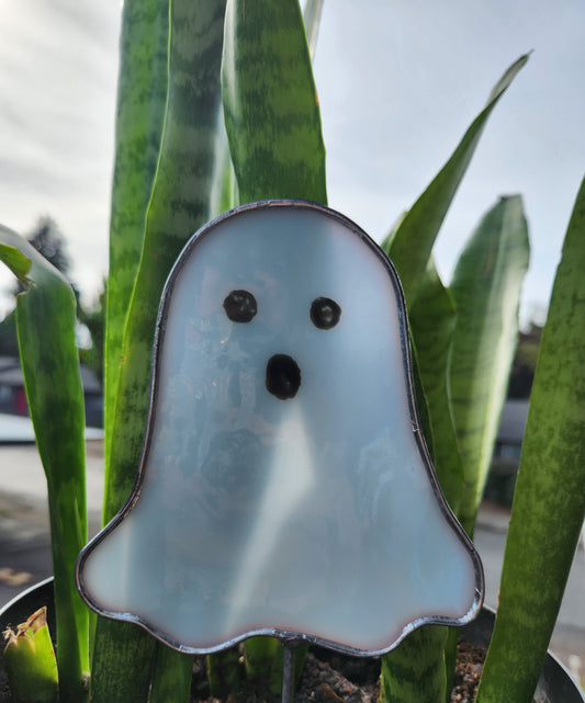 Ghost Stained Glass Plant Stake