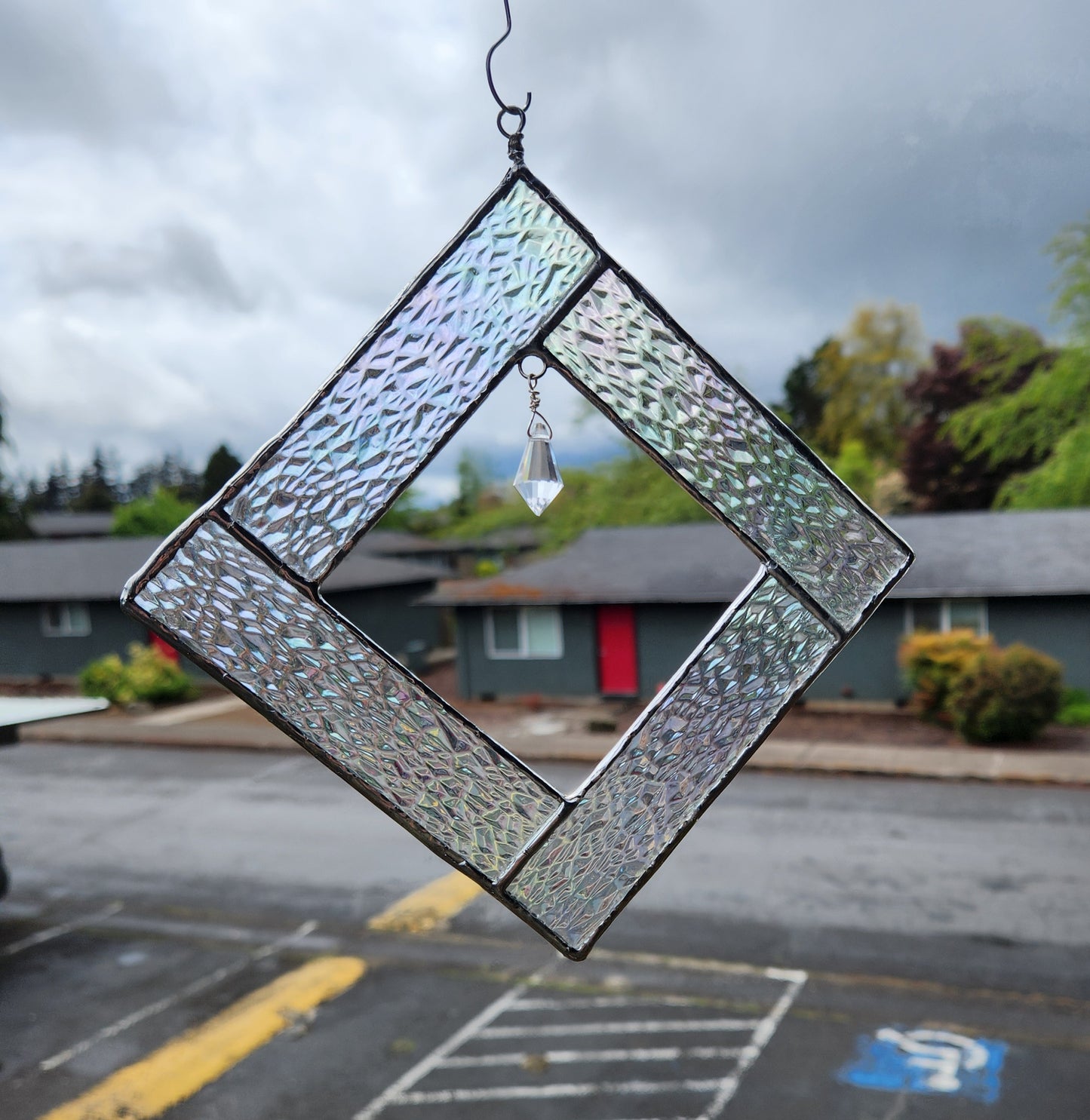 Iridescent Stained Glass Suncatcher