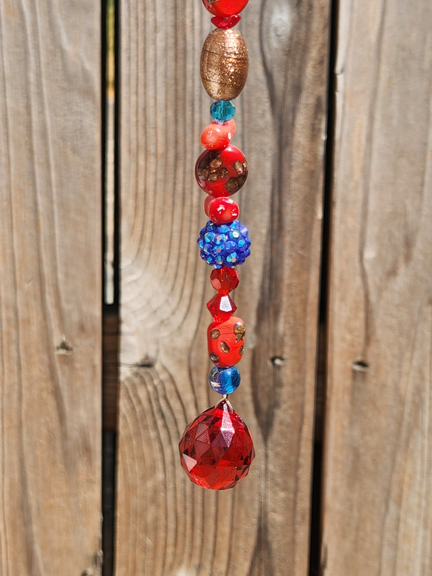 Rhino-tastic Red and Blue Suncatcher