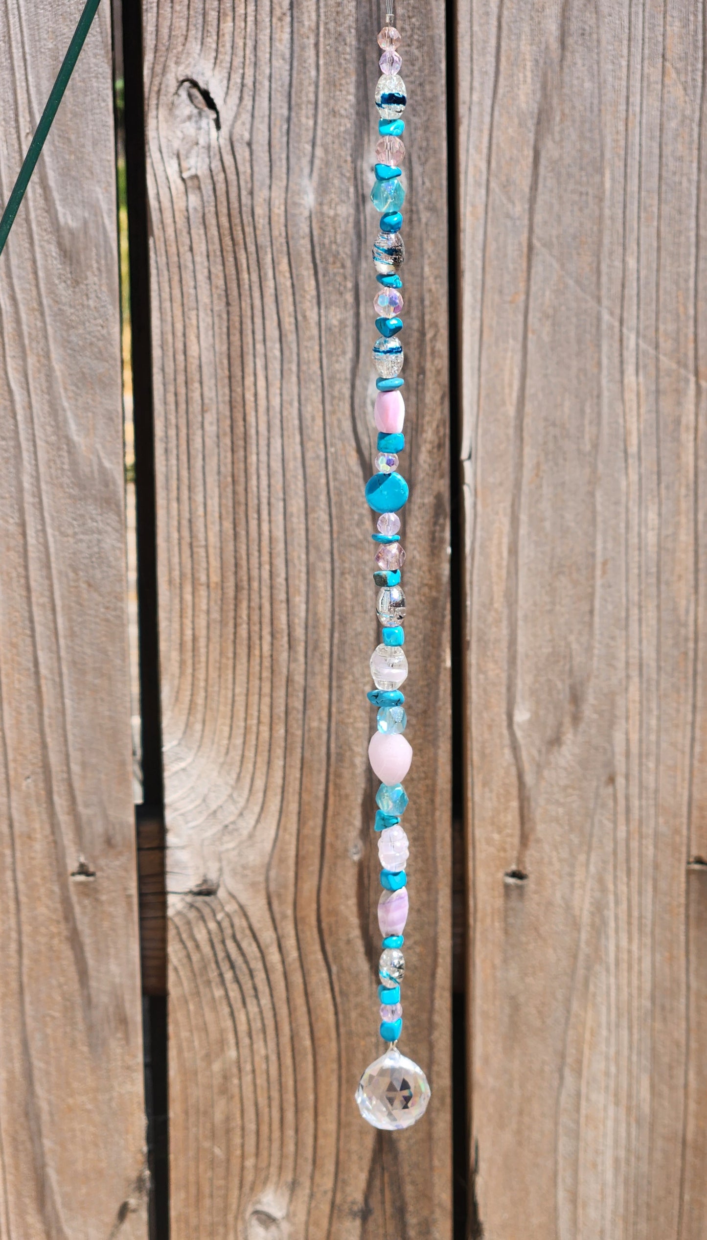 Light Pink and Chalk Turquoise Suncatcher