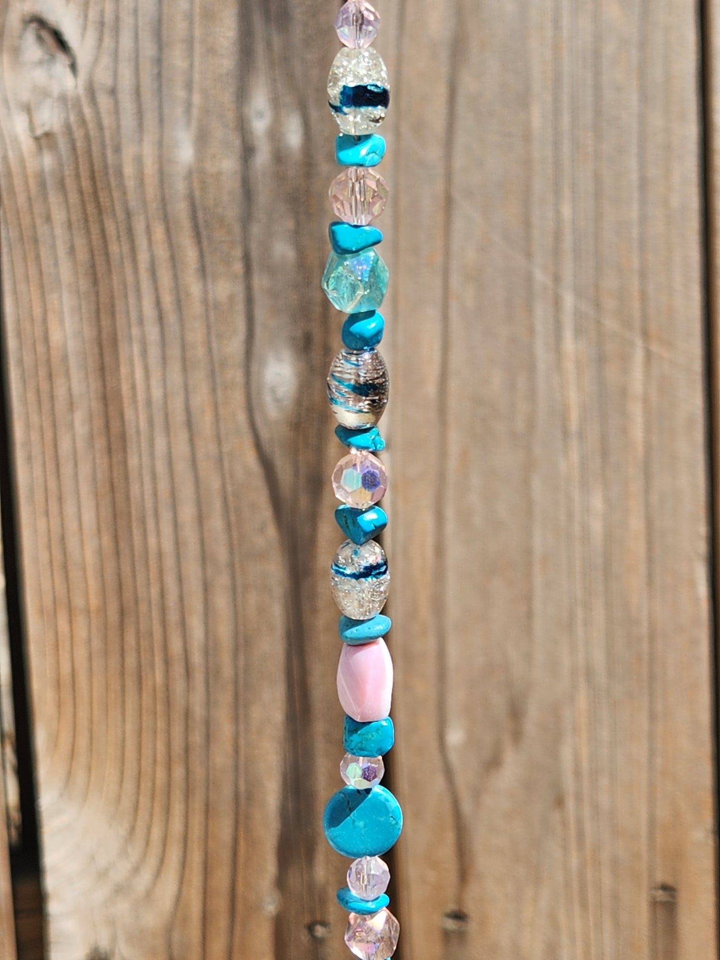 Light Pink and Chalk Turquoise Suncatcher