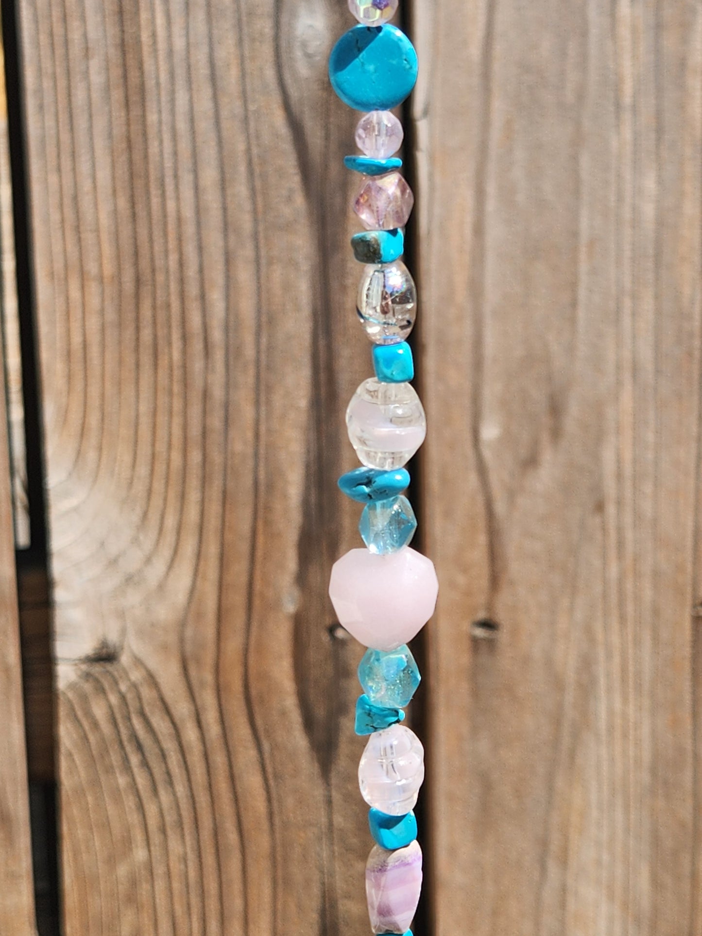 Light Pink and Chalk Turquoise Suncatcher