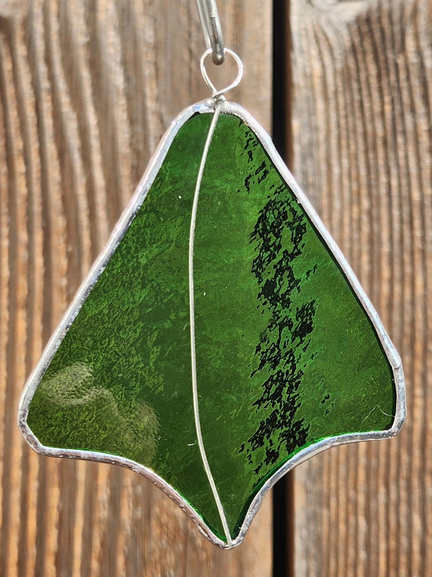 Green Stained Glass Duck Footprint