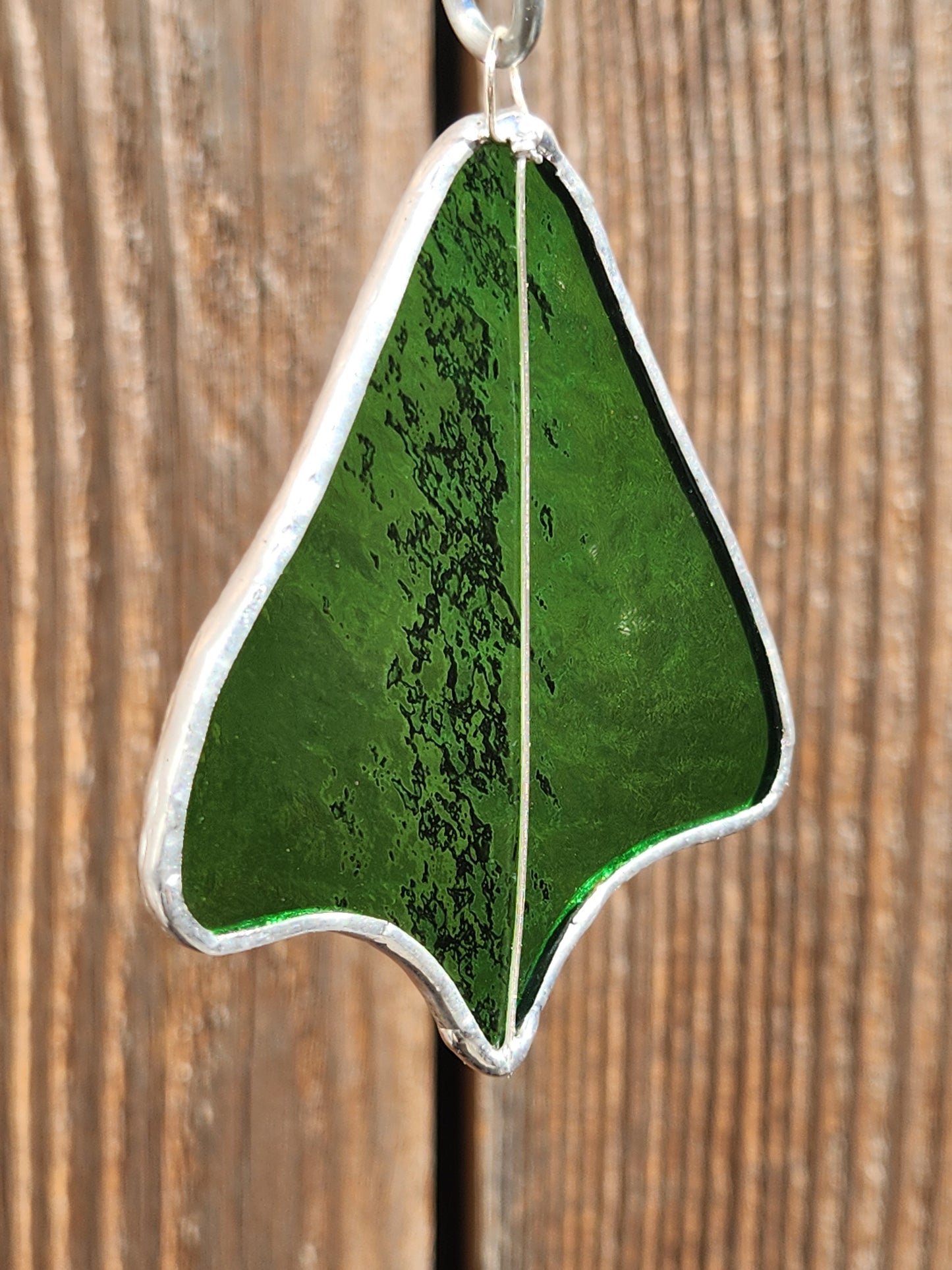 Green Stained Glass Duck Footprint