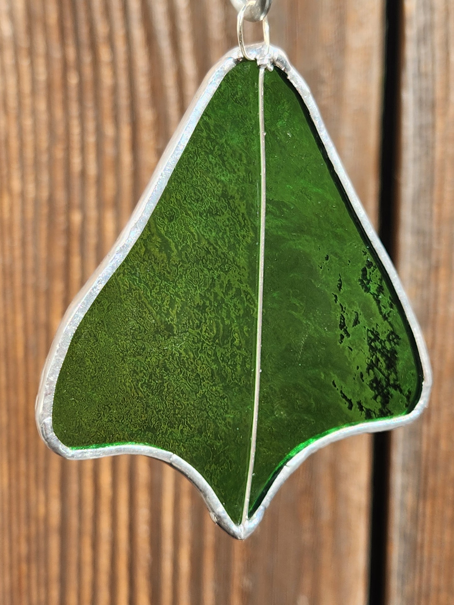 Green Stained Glass Duck Footprint