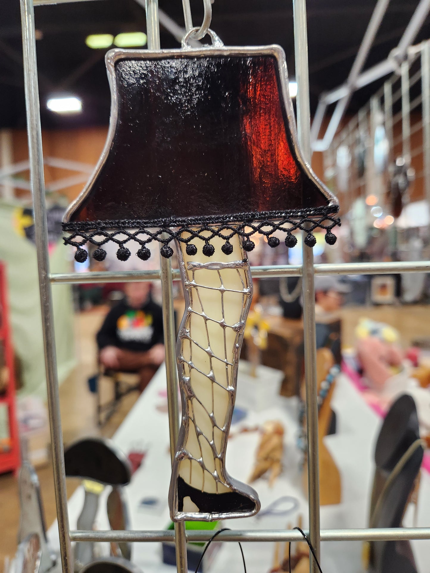 Stained Glass Leg Lamp Ornament